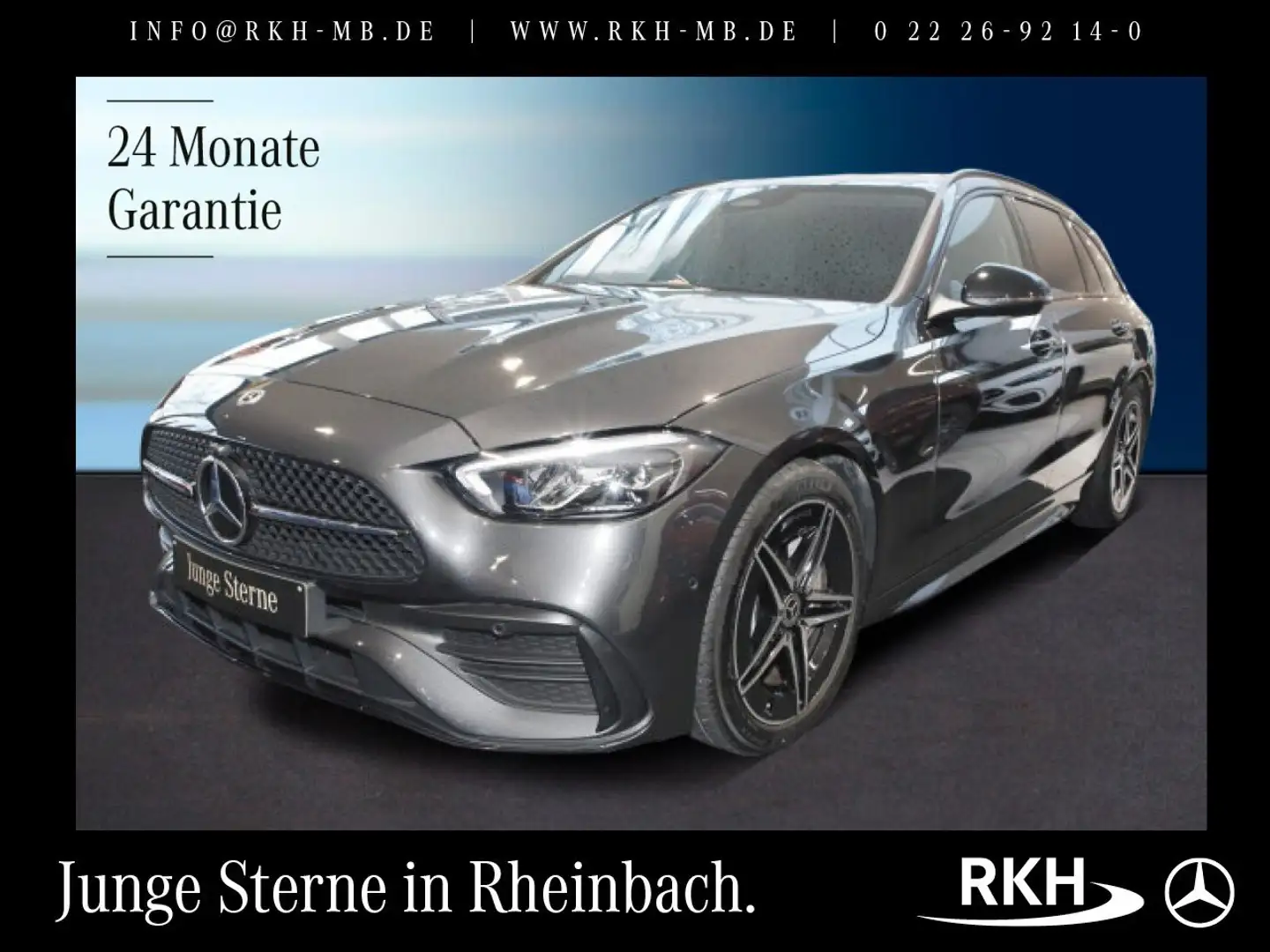 Mercedes-Benz C 220 C 220 d T-Mod AMG Line Night/360°/Distr/Totw/AHK Grau - 1