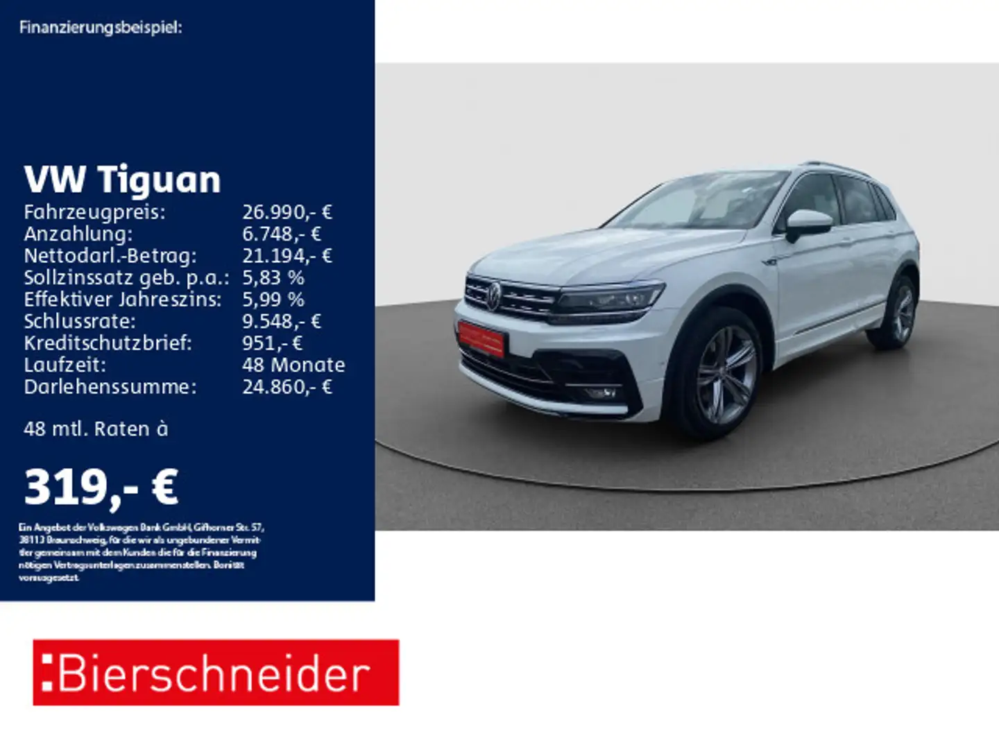 Volkswagen Tiguan 2.0 TDI DSG 4Mo. Highline AHK DCC PANO ST Blanco - 1