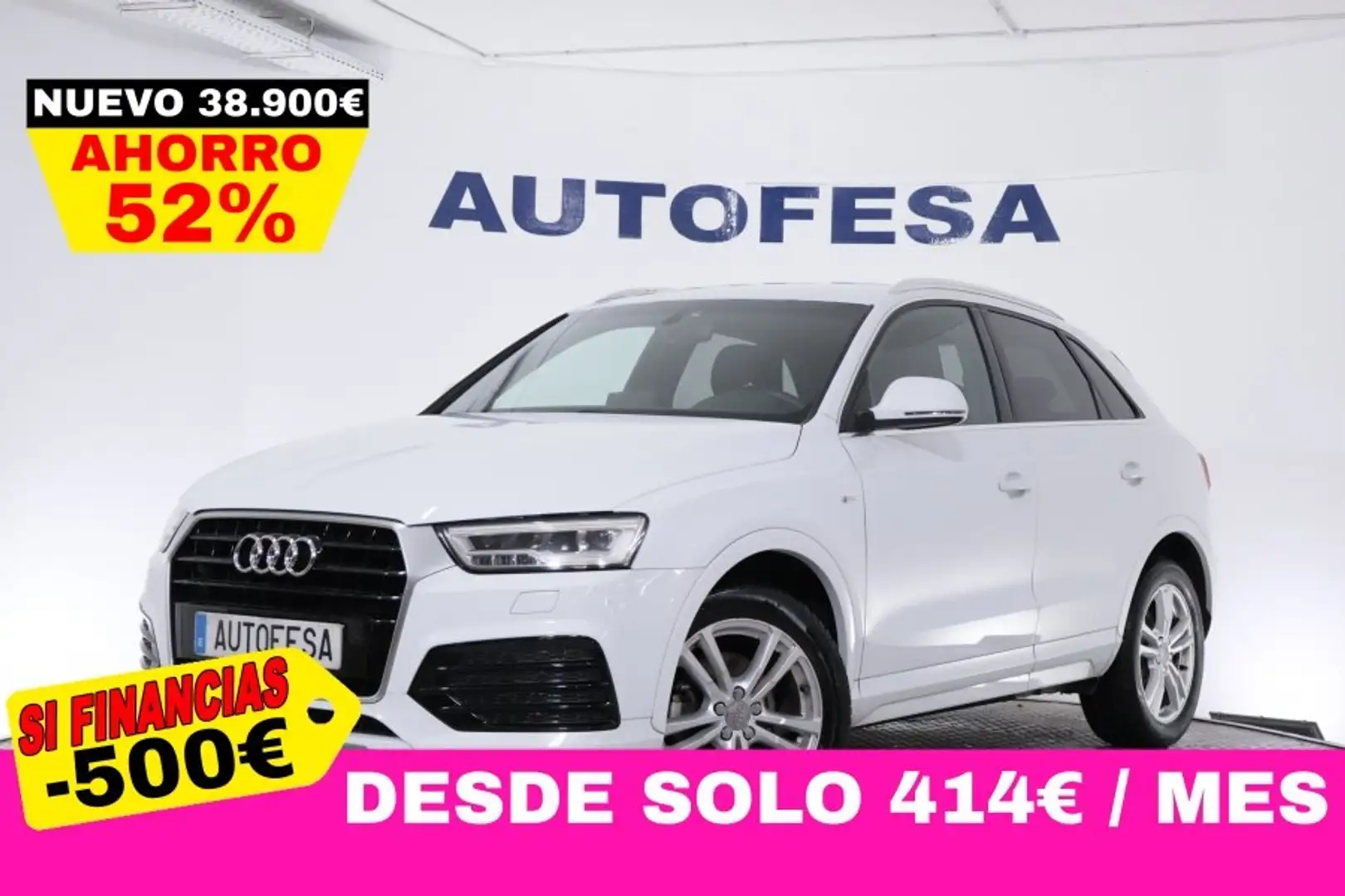 Audi Q3 2.0 TDI 150CV S-LINE 5P # NAVY,FAROS PARKTRONIC Blanc - 1