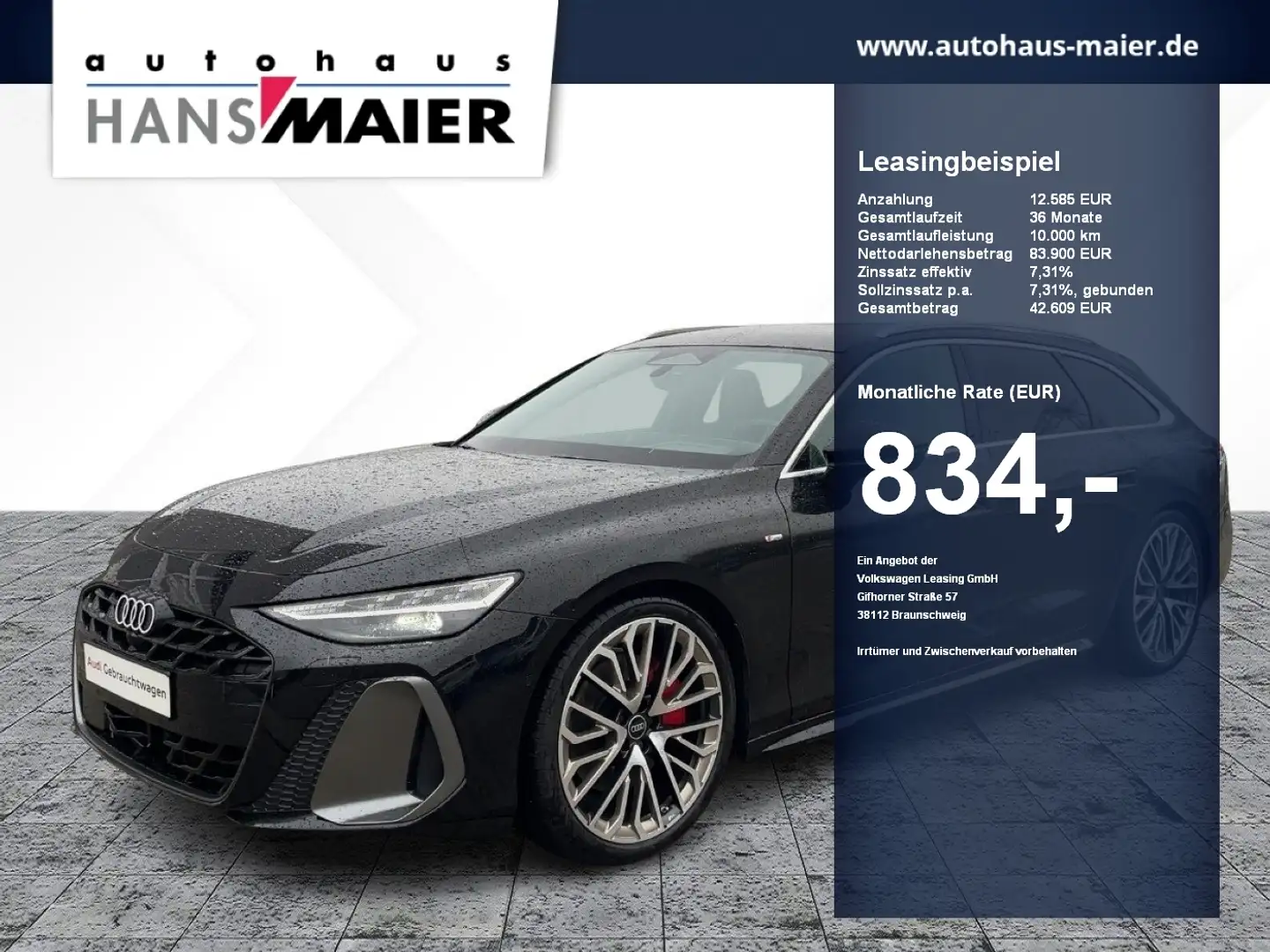 Audi A6 Avant TFSI quattro S tronic VC Navi B&O Luft Schwarz - 1