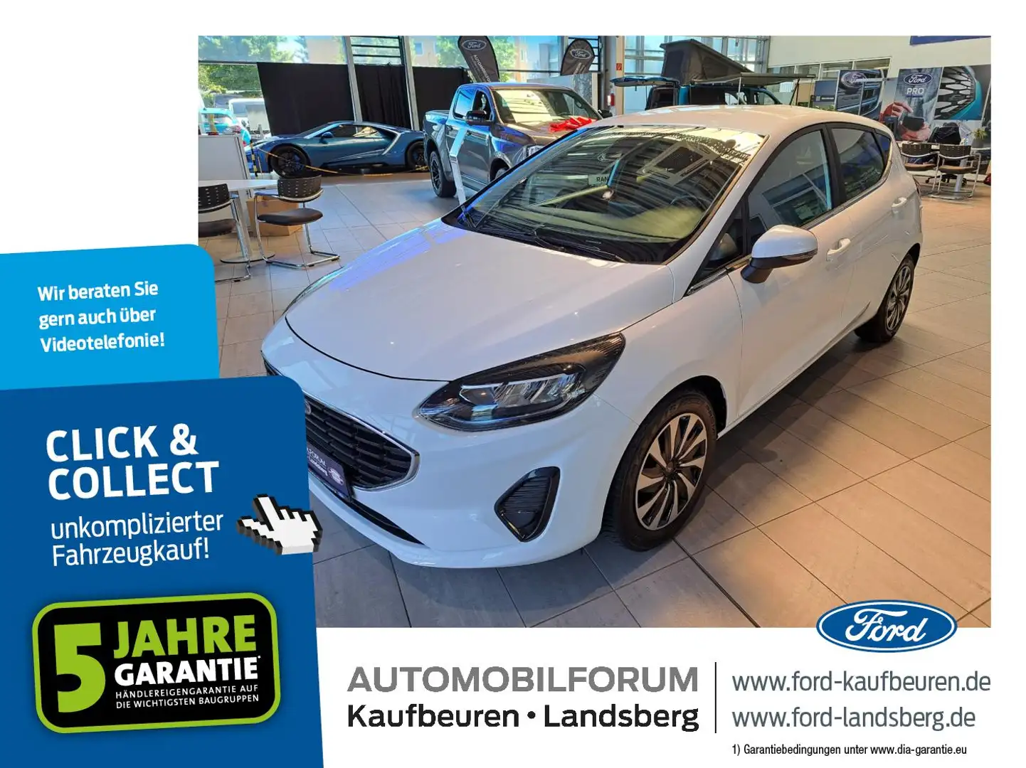 Ford Fiesta 1.0 EcoBoost Titanium LED SHZ SYNC KlimaA Weiß - 1