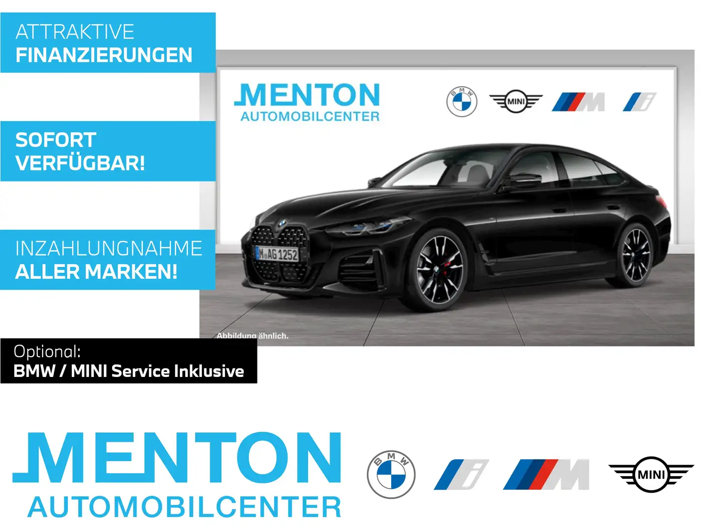 BMW 440 M440i xDrive Sportpaket/Head-Up/HiFi/DAB/LED Zwart - 1