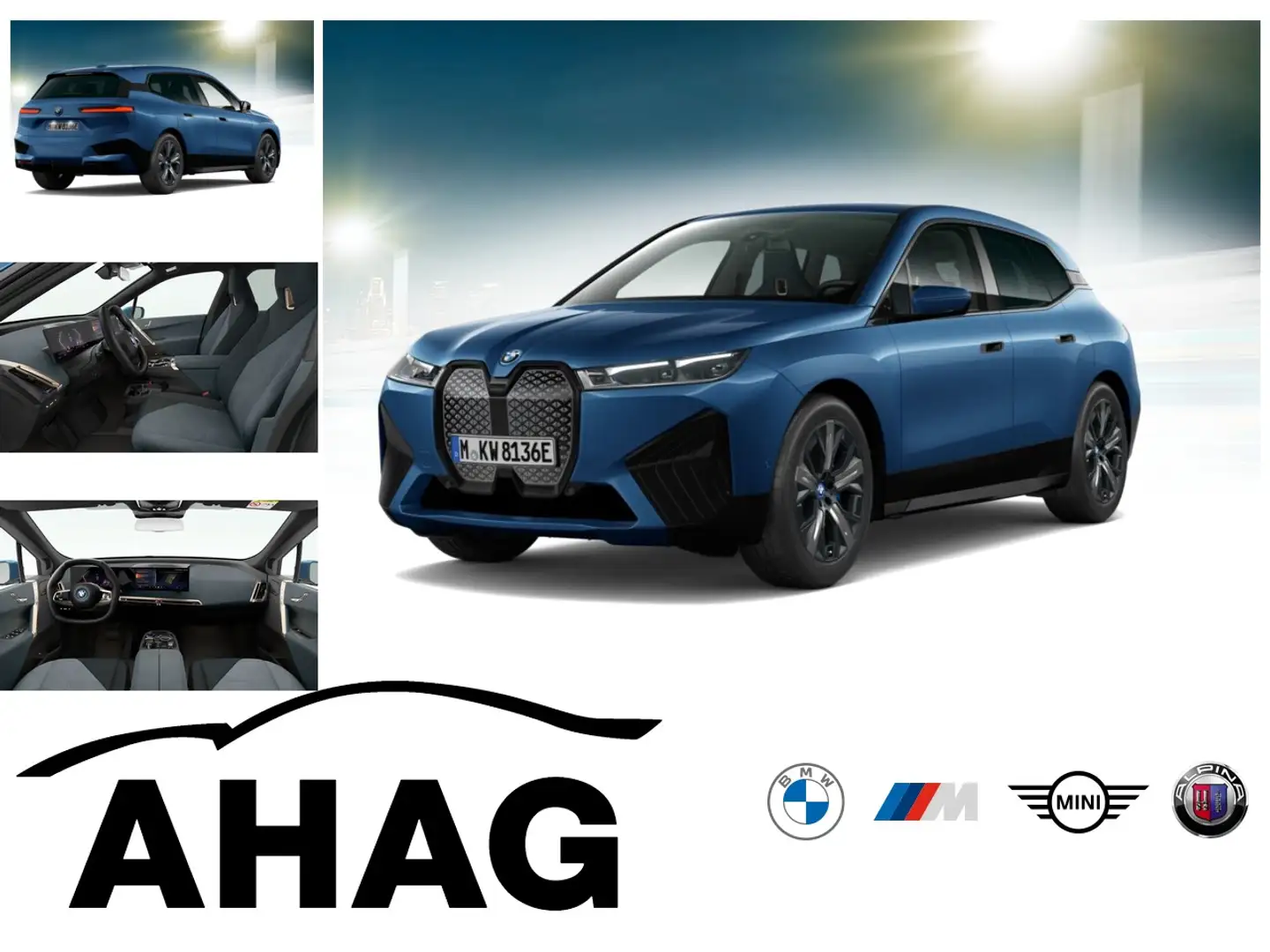 BMW iX xDrive40 Sportpaket Klimaaut. AHK Soft-Close Blau - 1
