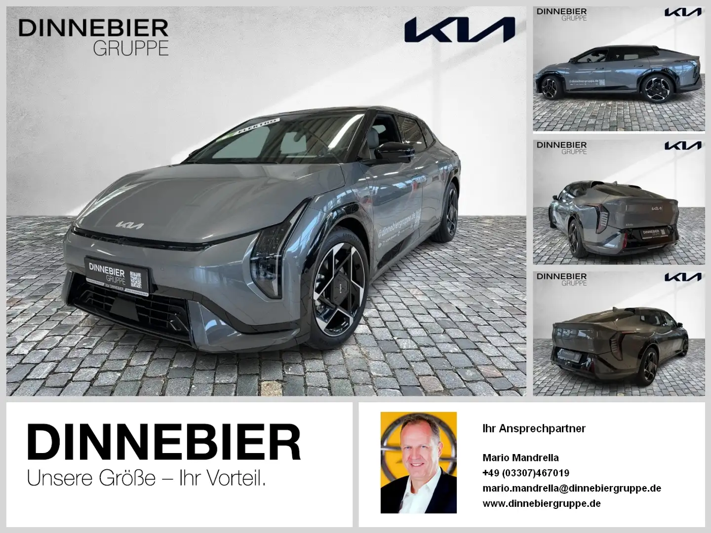 Kia EV4 FB 81kwh FWD GTL DWP  GD 360-CAM ACC CAM Gris - 1