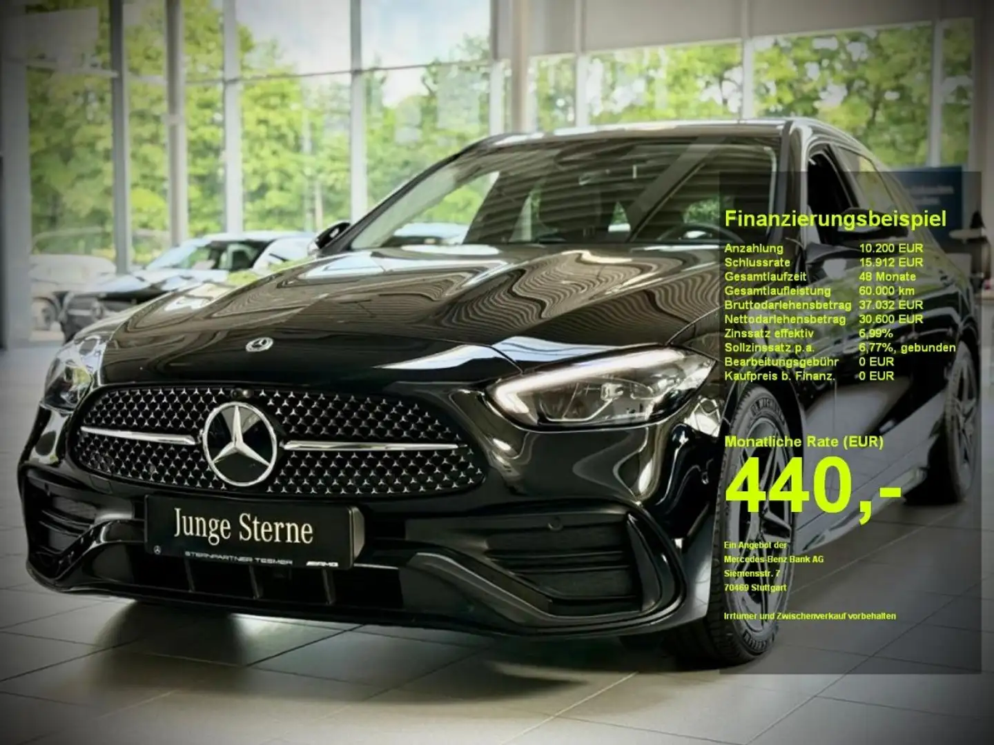 Mercedes-Benz C 200 T AMG+Pano+Kamera+Memory+Totwinkel+DAB Negro - 1