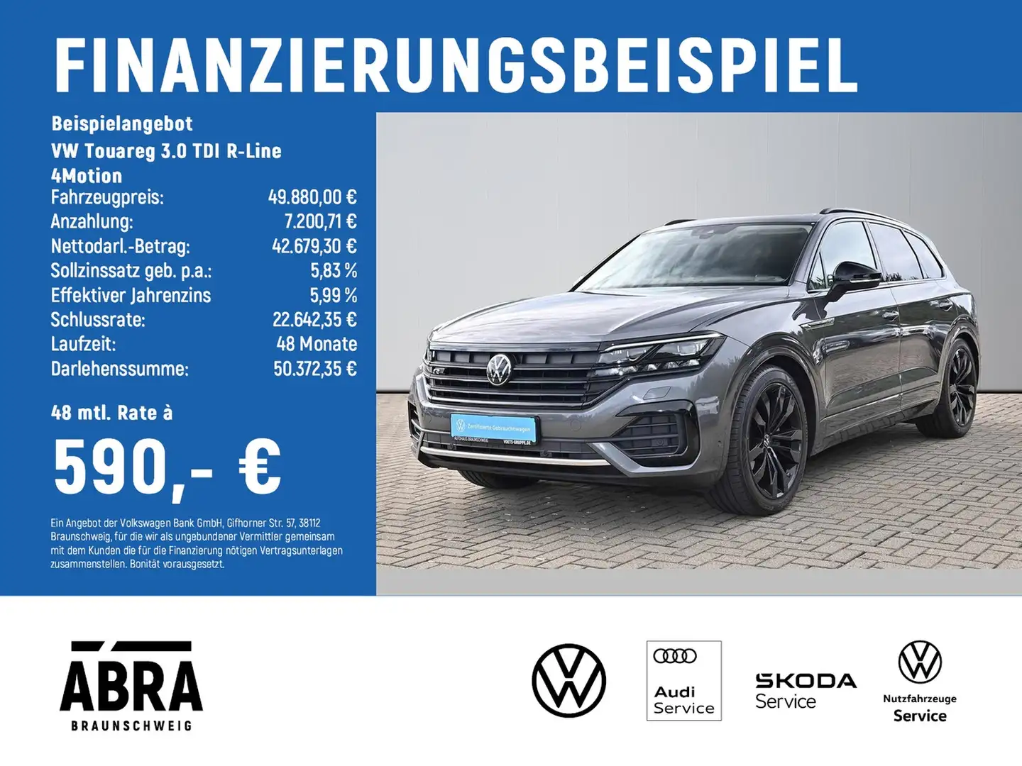 Volkswagen Touareg 3.0 TDI R-Line 4Motion IQ.LIGHT+NAV+ACC Gris - 2