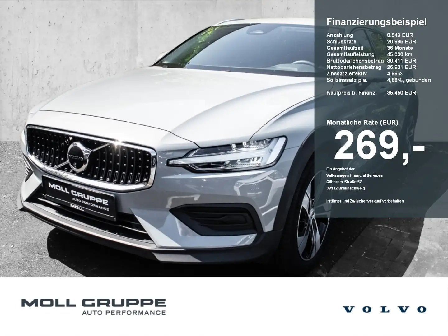 Volvo V60 Cross Country B4 (Diesel) AWD Plus LED 360Grad Grau - 1