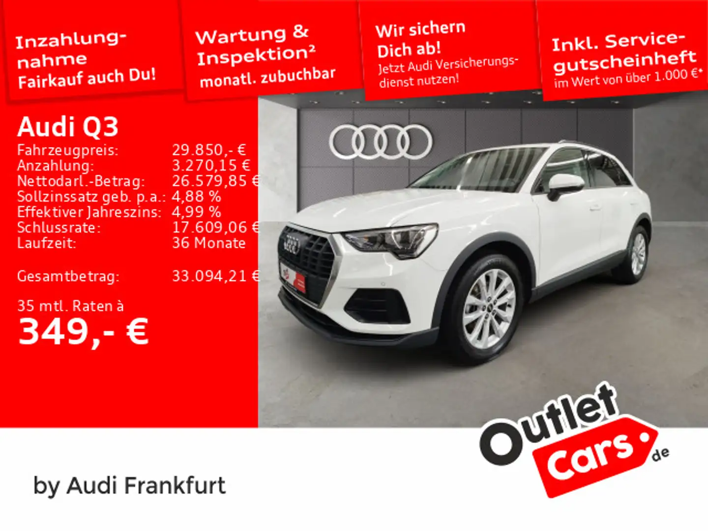 Audi Q3 35 TFSI S tronic LED ACC DAB Tempomat Weiß - 1