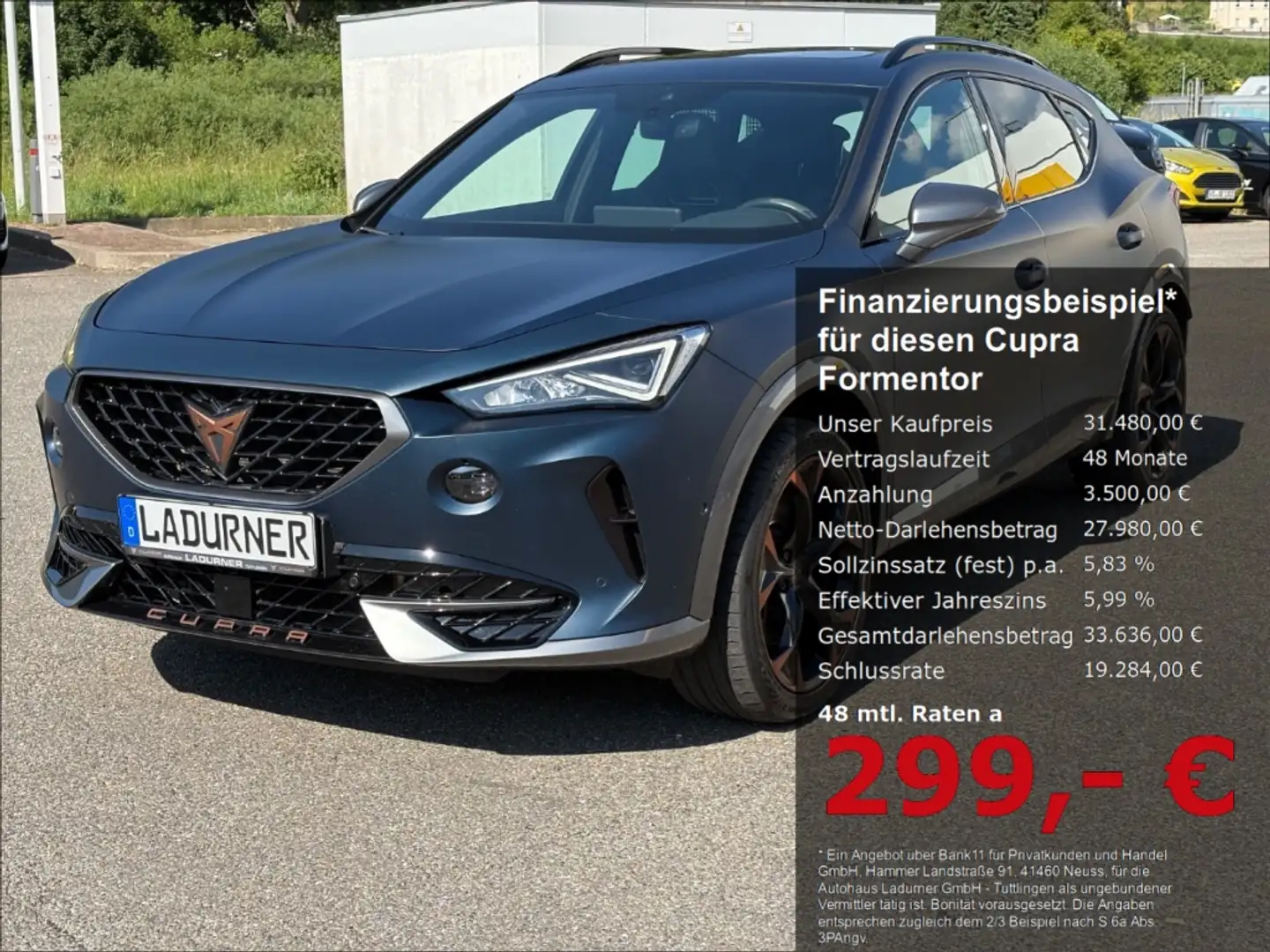 CUPRA Formentor 2.0TSI VZ 4Drive *PANODACH+LEDER+NAVI* Blauw - 1