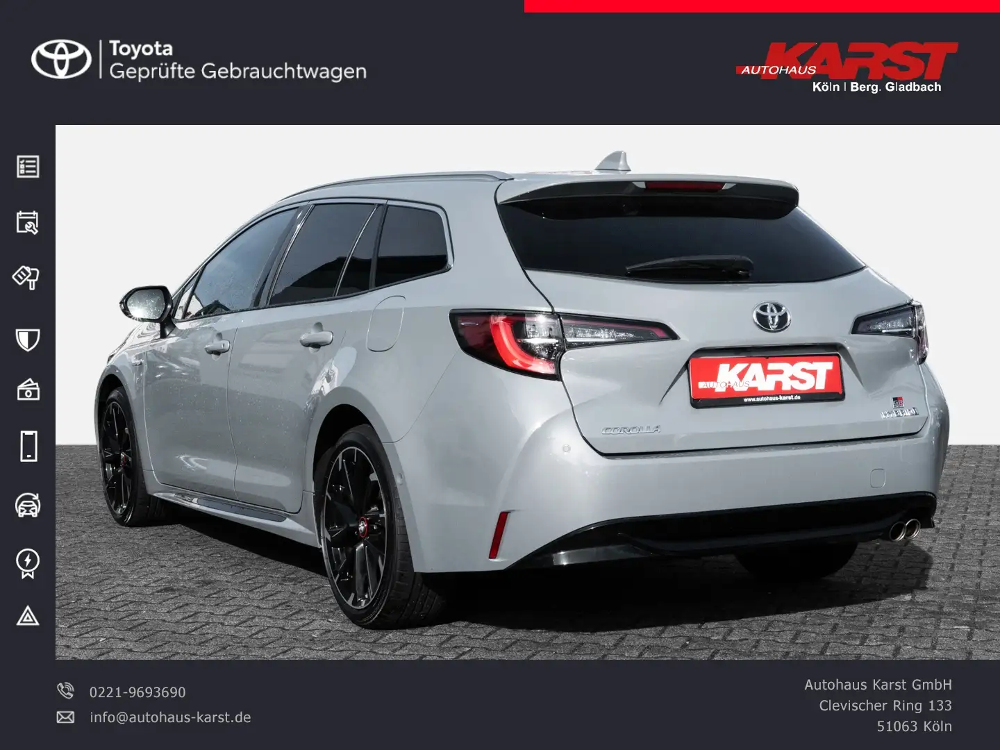 Toyota Corolla Touring Sports 2,0 GR Sport Hybrid *TOP* Grijs - 2