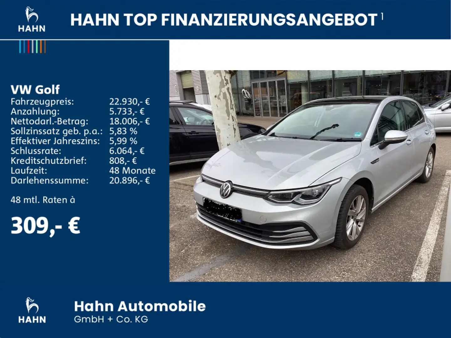 Volkswagen Golf VIII 1.5eTSI Style ACC Cam LED Navi Totwink Silber - 2