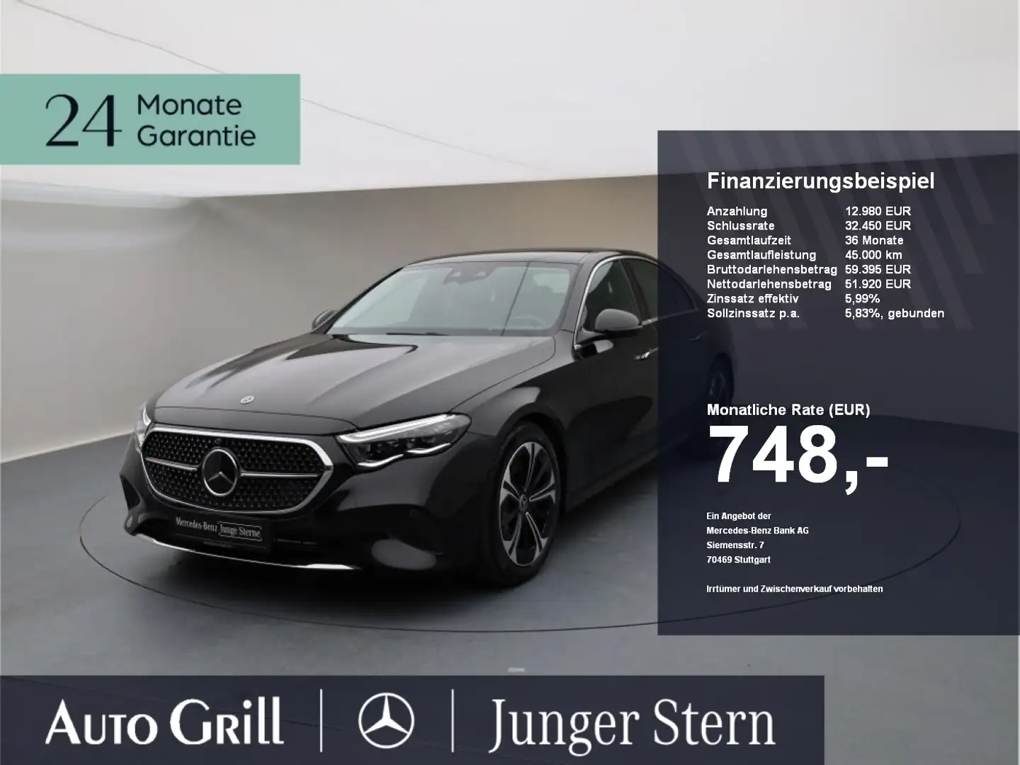 Mercedes-Benz E 450 d 4M Avantgarde FahrassPlus DigiLight 360 Nero - 1