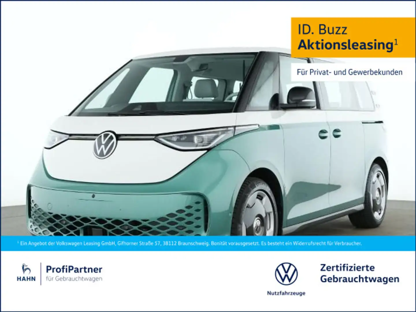 Volkswagen ID. Buzz Pro 150kW TRAVEL elSITZE AHK Zielony - 1