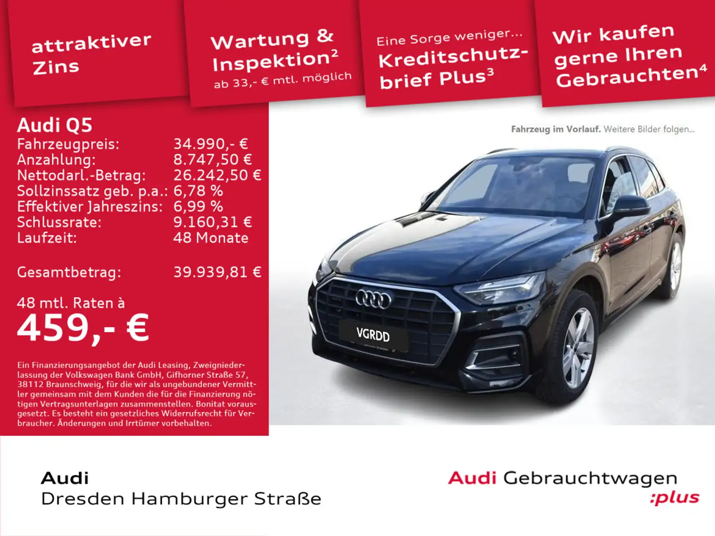 Audi Q5 50 TFSI e quattro LED Navi AHZV S tronic Schwarz - 1