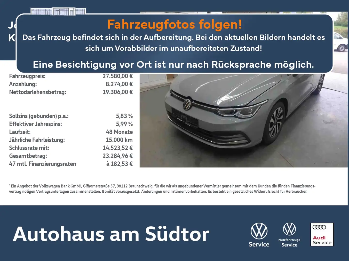 Volkswagen Golf VIII Active 2.0 TDI DSG | LED AHK RFK ACC Gris - 1