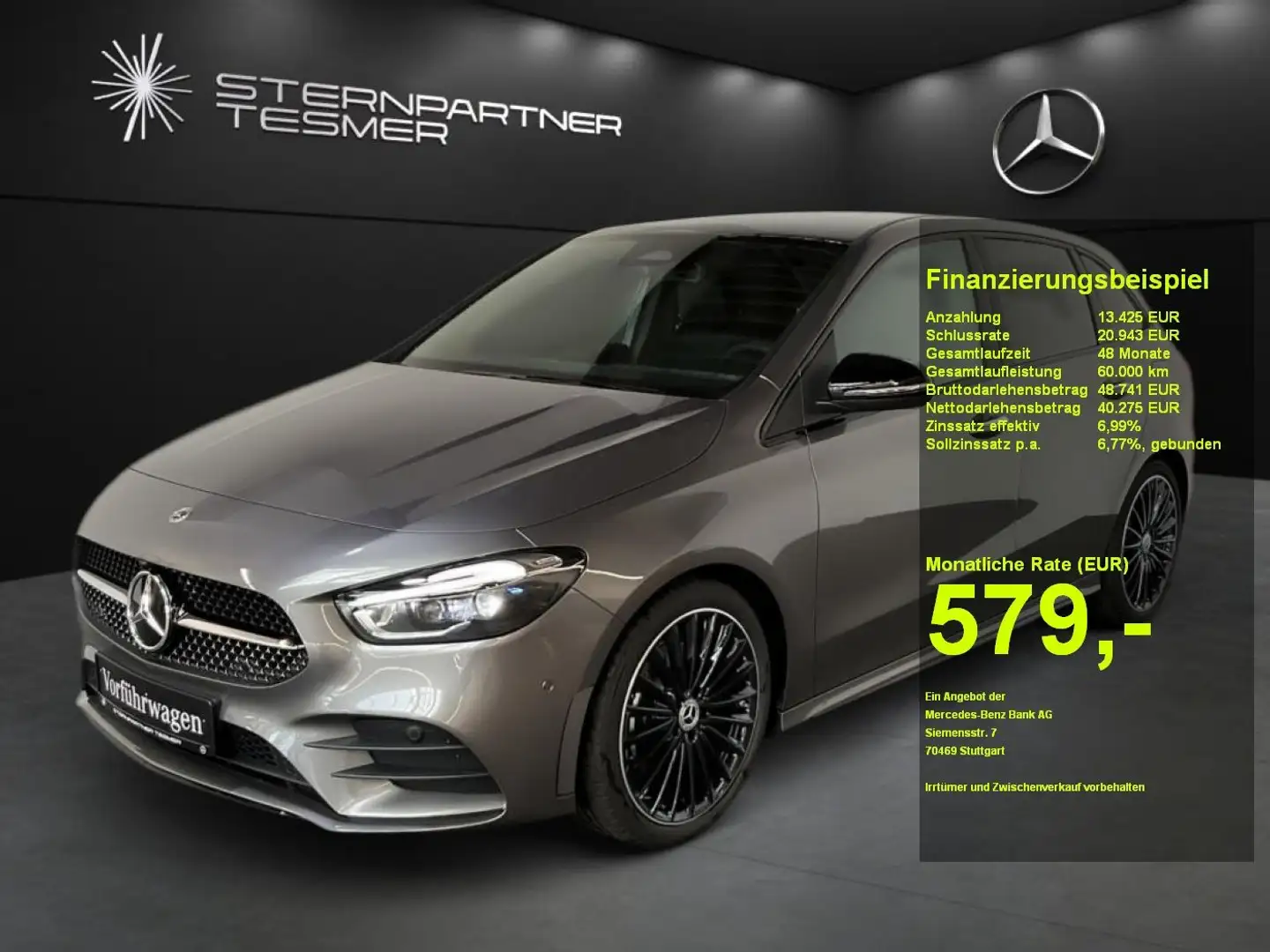 Mercedes-Benz B 220 d AMG, Night-P, AHK, Kamera, Distronic Grau - 1