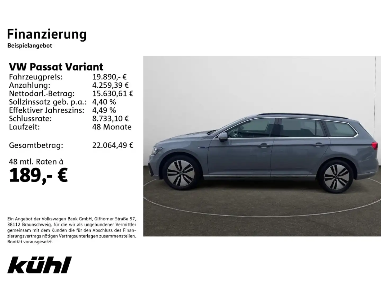 Volkswagen Passat Variant 1.4 TSI eHybrid GTE Navi,AHK,PDC Grau - 2