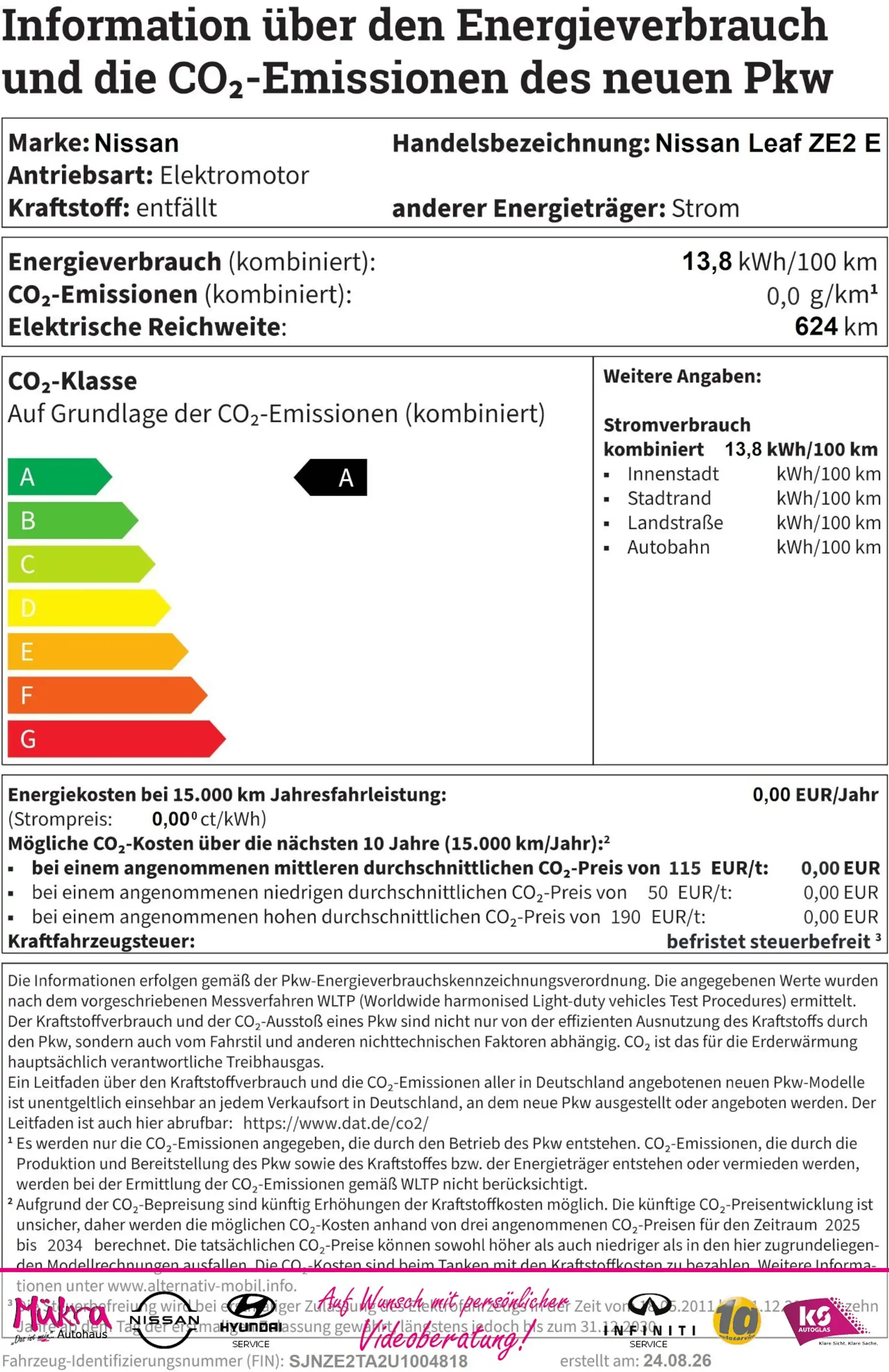 Nissan Nissan Leaf ZE2 Engage+ 75kWh 217PS AT V2L Adapter