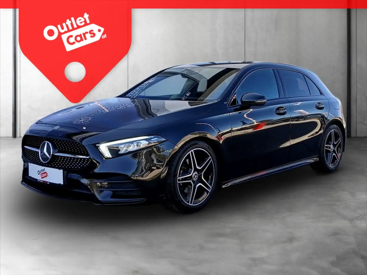 Mercedes-Benz A 160 AMG Line AHK+LED+LEDER+DIGITALTACHO+RFK+NAV Schwarz - 1