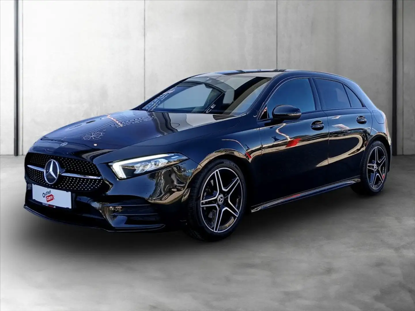 Mercedes-Benz A 160 AMG Line AHK+LED+LEDER+DIGITALTACHO+RFK+NAV Schwarz - 2