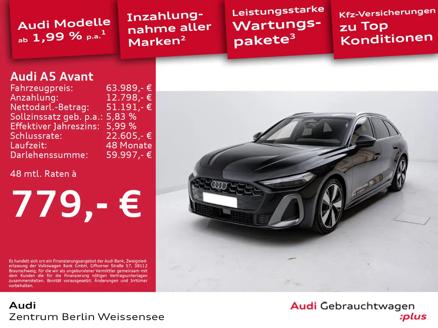 Audi A5 e-hybrid qua 220 kW S-TRO*360*MMI PRO** Schwarz - 1