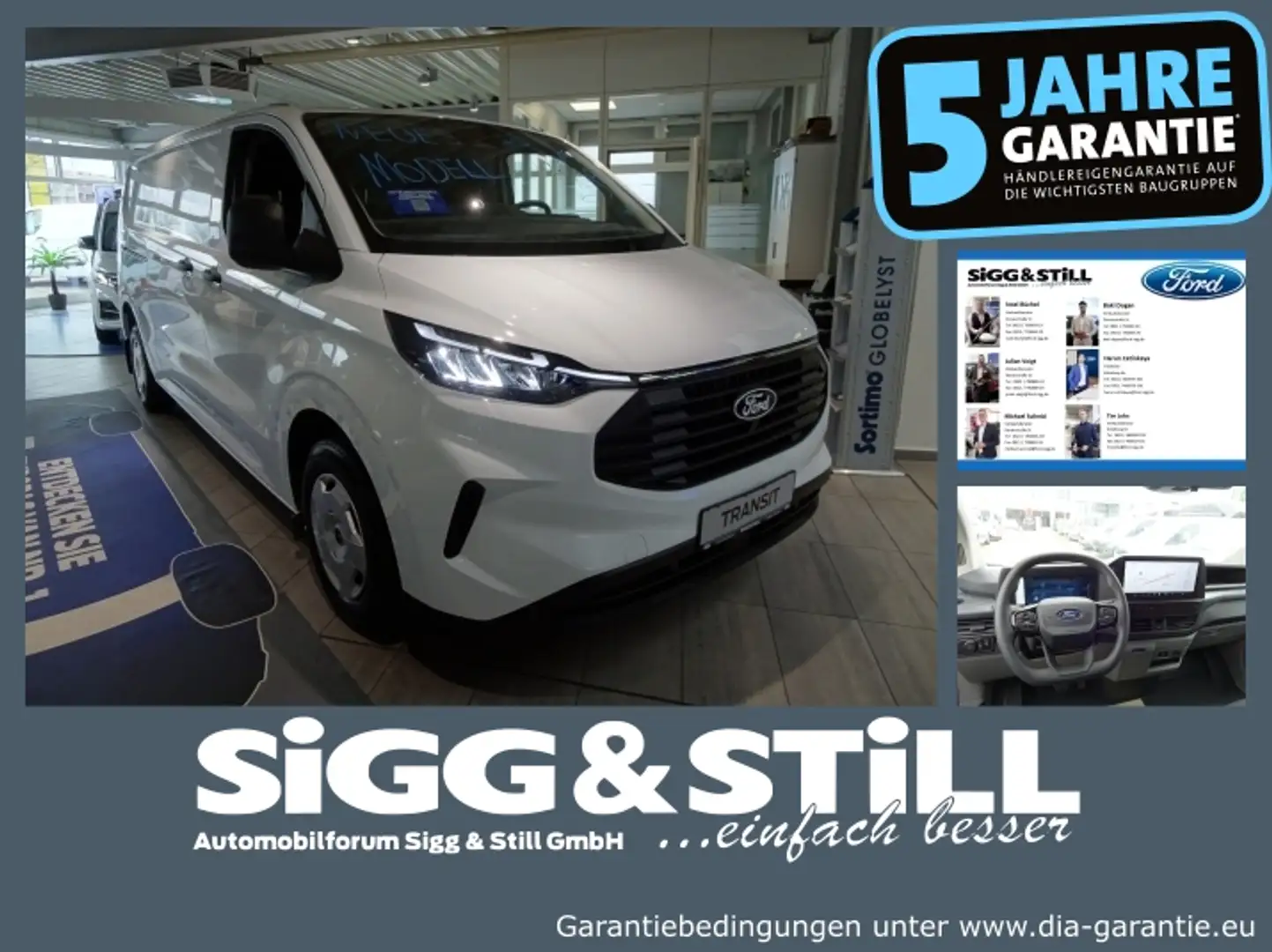 Ford Transit Custom Kasten Trend 2.5I PHEV 320 L1 CAM Blanc - 1