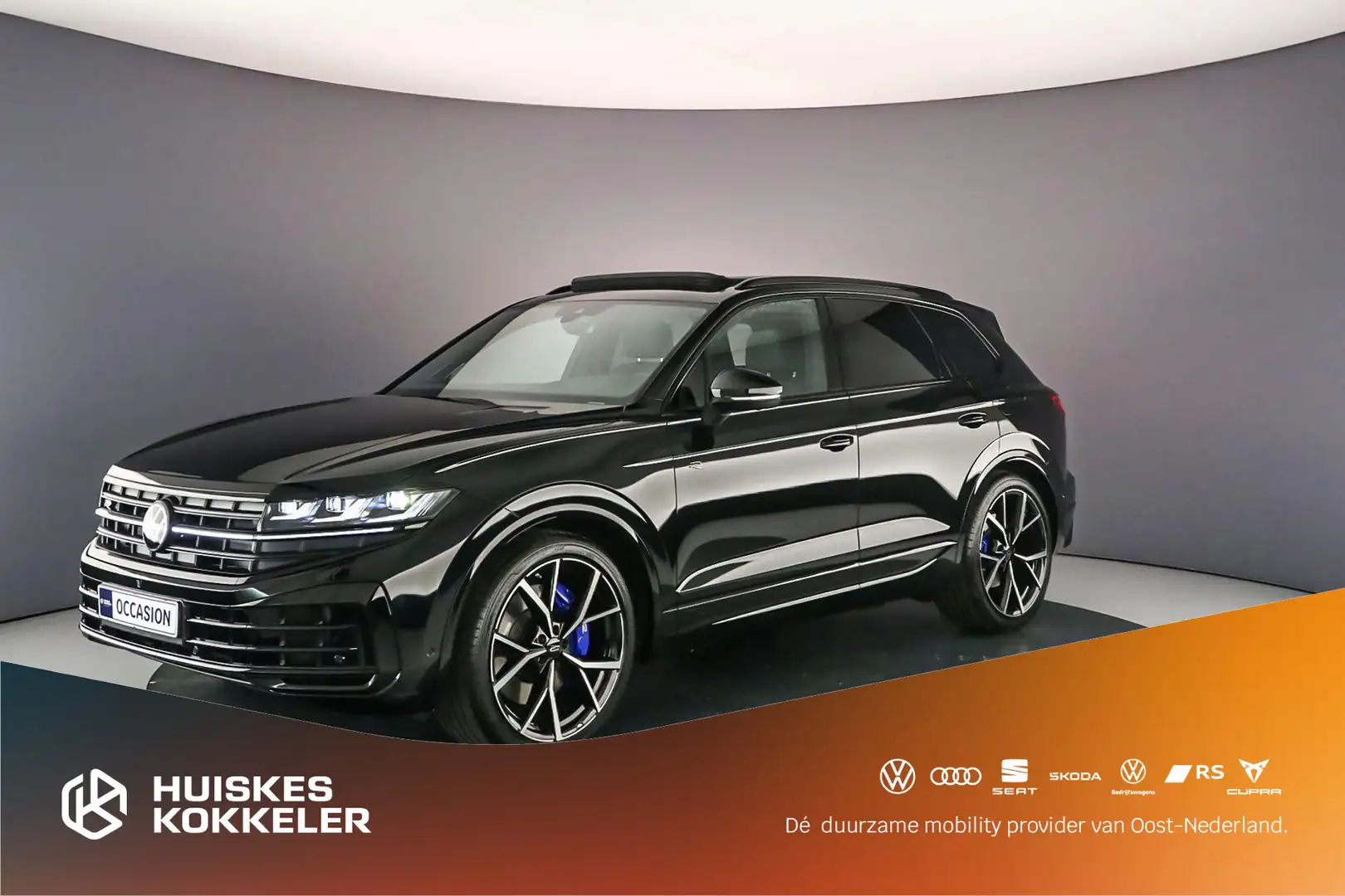 Volkswagen Touareg R 3.0 TSI eHybrid 462pk Tiptronic Trekhaak, Panora Zwart - 1