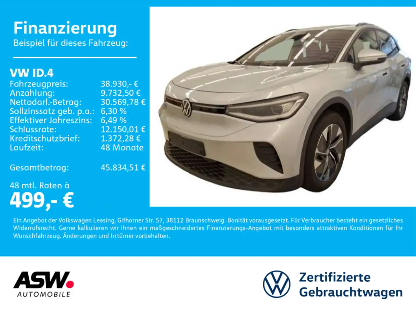 Volkswagen ID.4 Pro LED Navi Stdhzg Wärmepumpe SHZ AHK Silber - 1