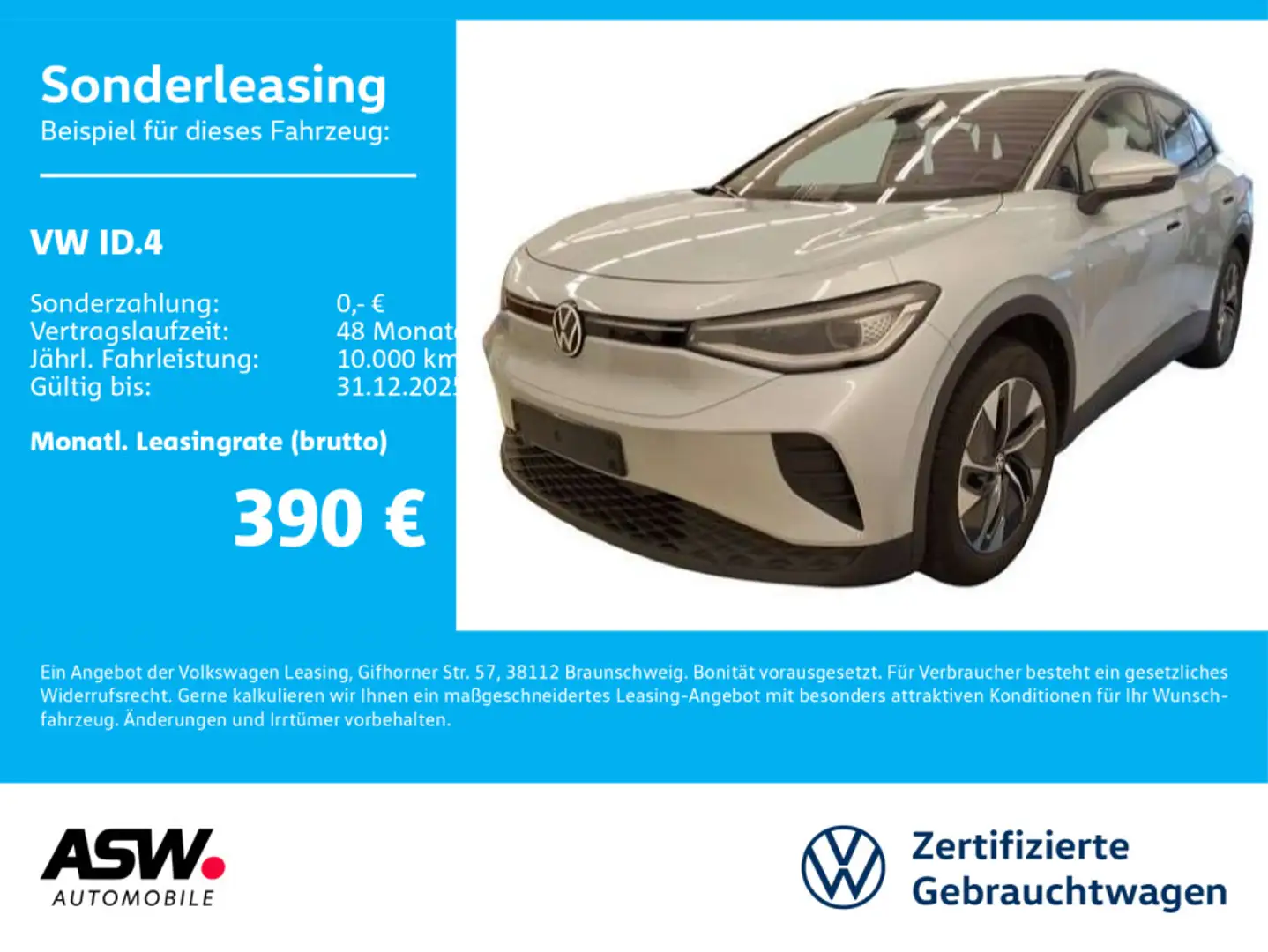 Volkswagen ID.4 Pro Navi LED Wärmepumpe Standhz AHK ACC PDC Silber - 1