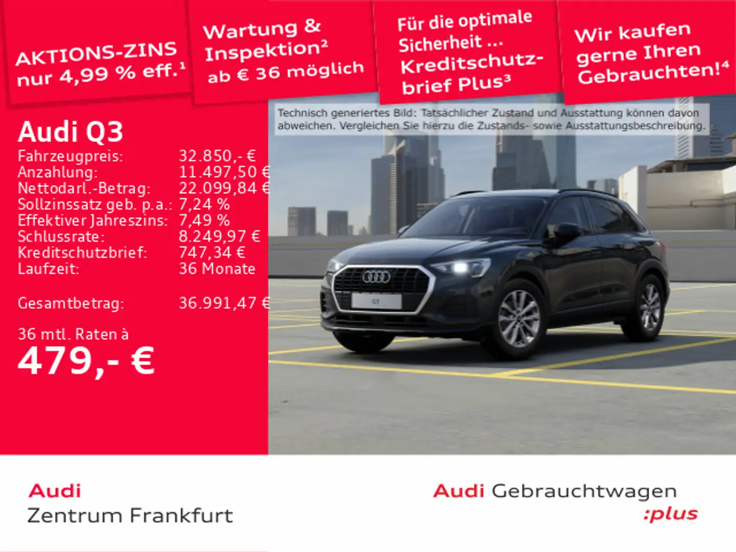 Audi Q3 35 TFSI S tronic LED DAB Tempomat Schwarz - 1