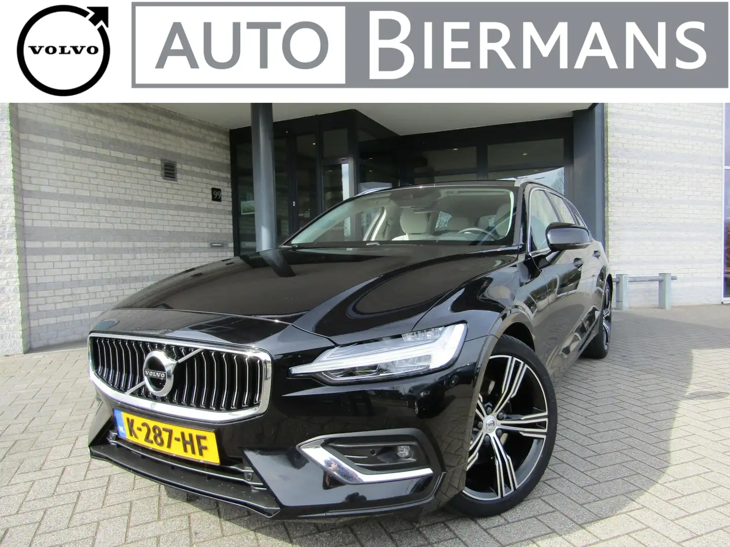 Volvo V60 B3 163pk GT Mild Hybrid Inscription | Trekh. | 19 Noir - 1