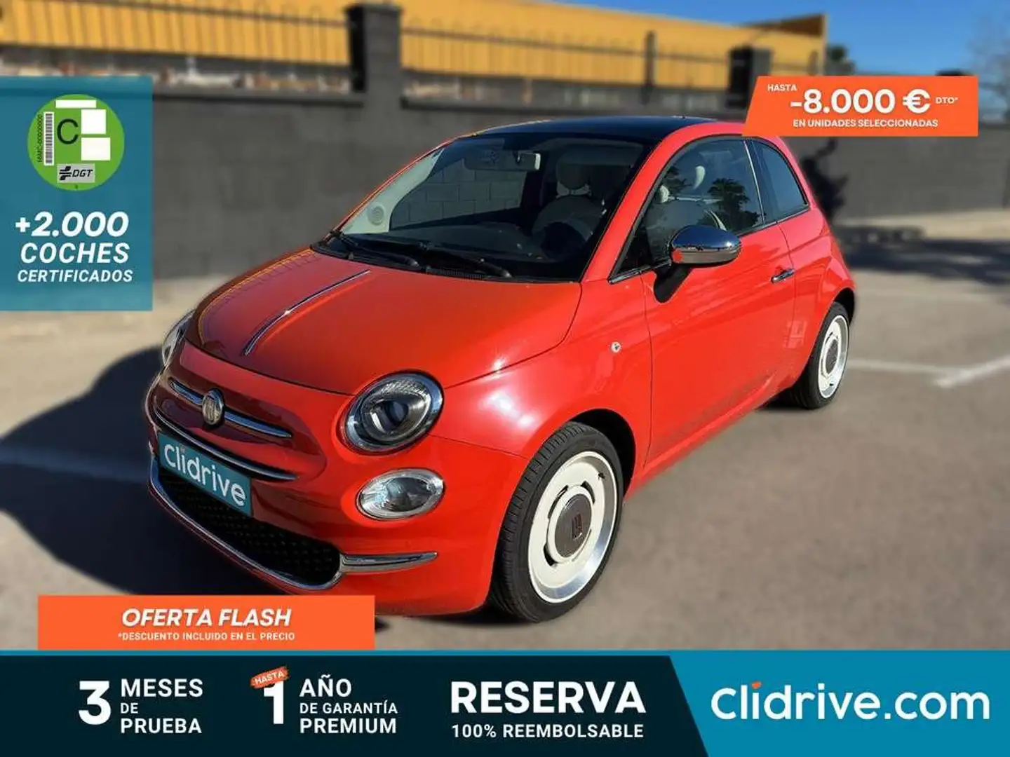 Fiat 500 1.2 Aniversario Naranja - 1