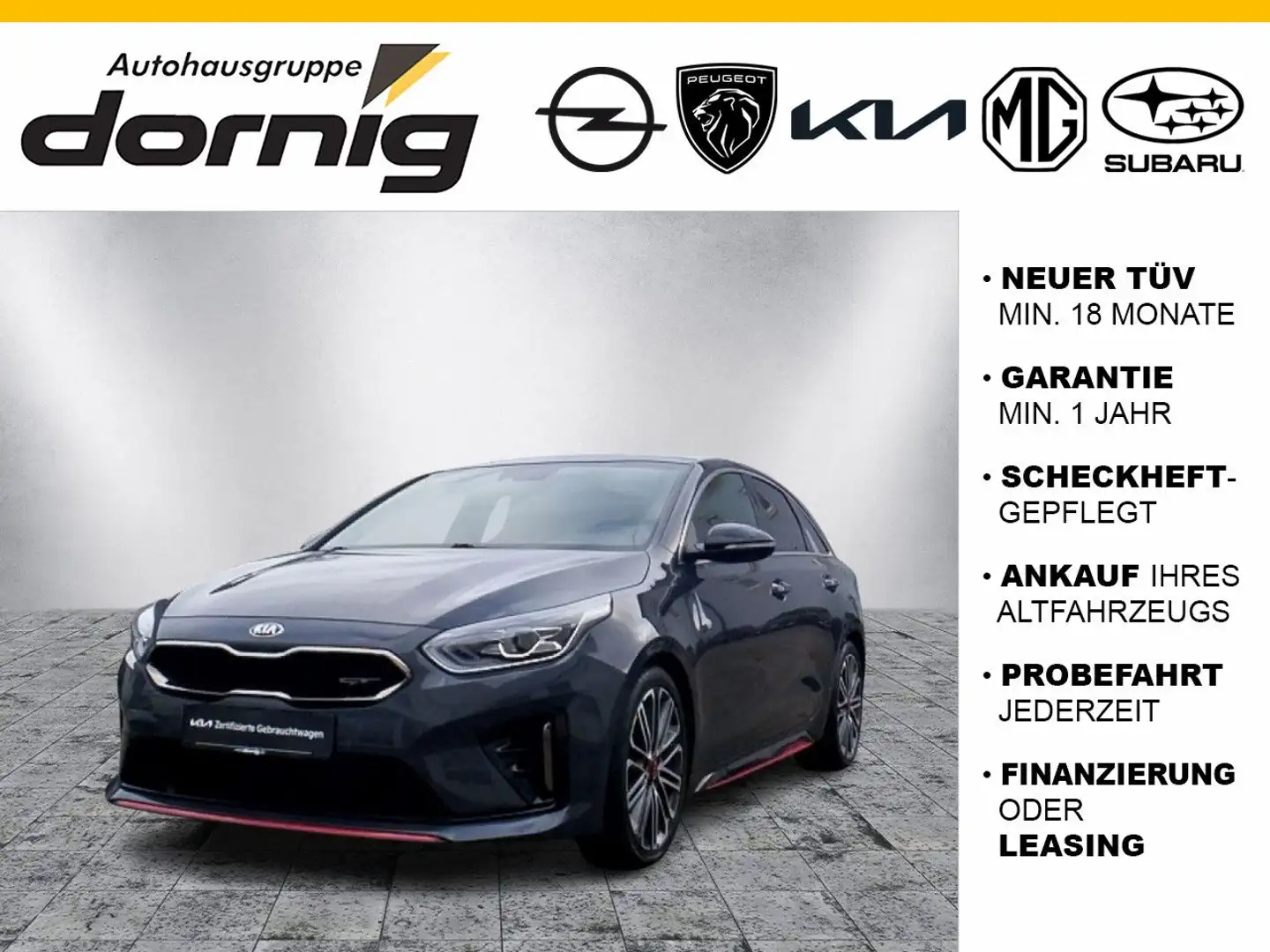 Kia ProCeed / pro_cee'd Proceed GT, LED, Klima, SHZ, Navi Grau - 1