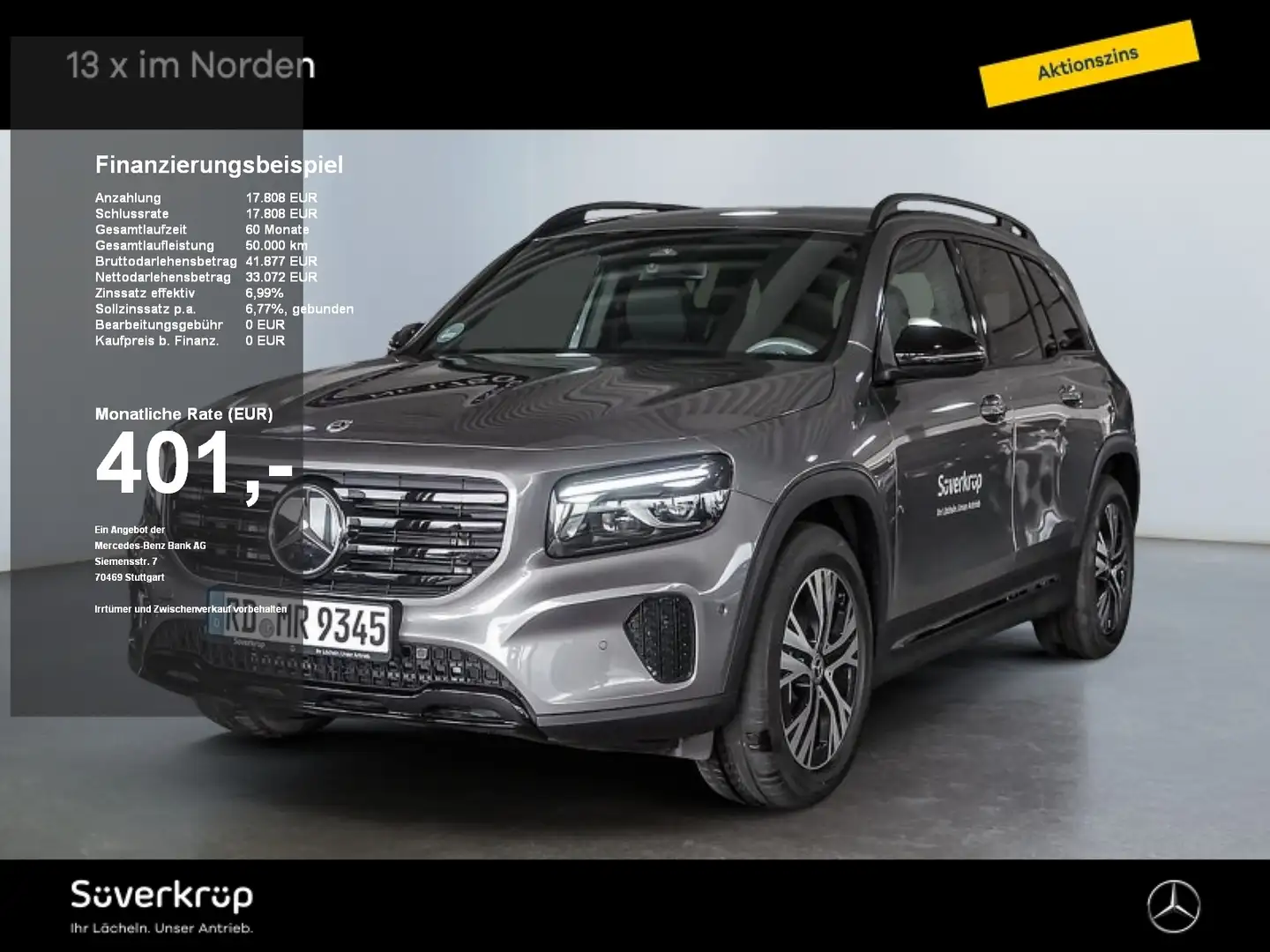 Mercedes-Benz GLB 200 d PROGRESSIVE NIGHT SPUR AHK DISTR PDC Grijs - 1