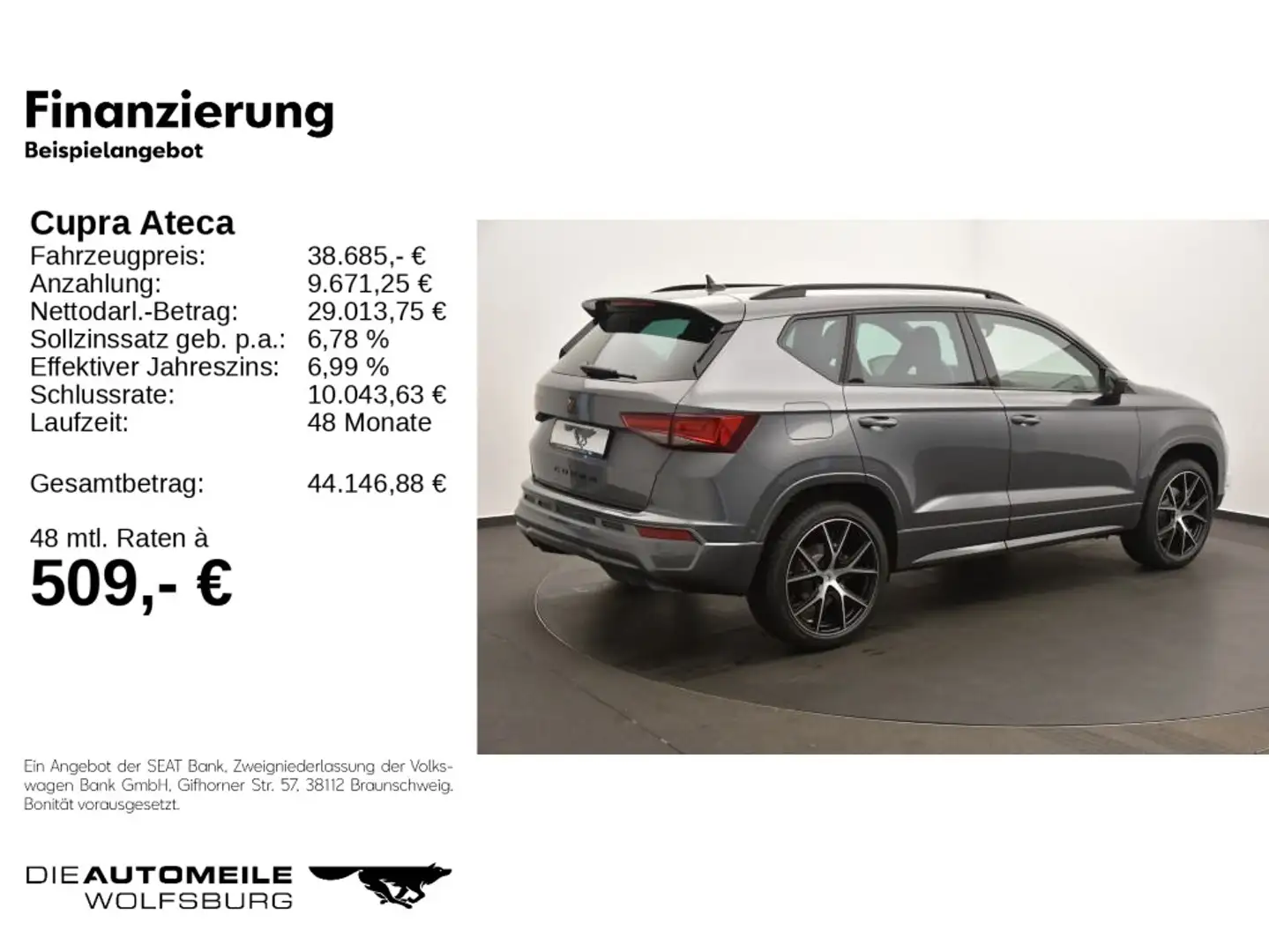 CUPRA Ateca 2.0 TSI 4Drive DSG Grau - 2