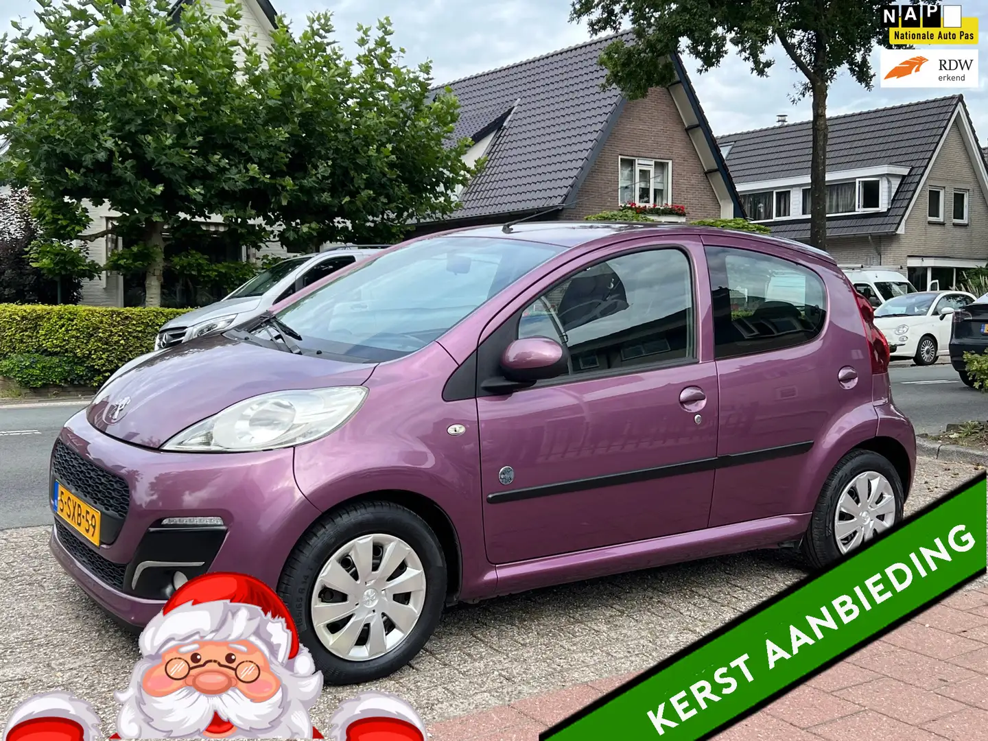 Peugeot 107 1.0 Envy Purple 84.000 km NL-AUTO-NAP. Paars - 1