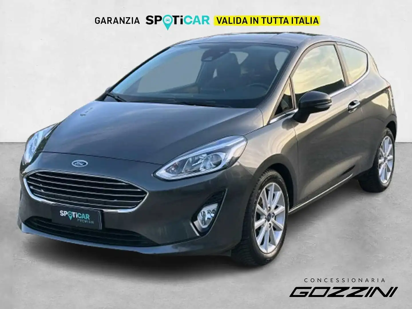 Ford Fiesta 1.0 Ecoboost 100 CV aut. 3 porte Titanium Grijs - 1