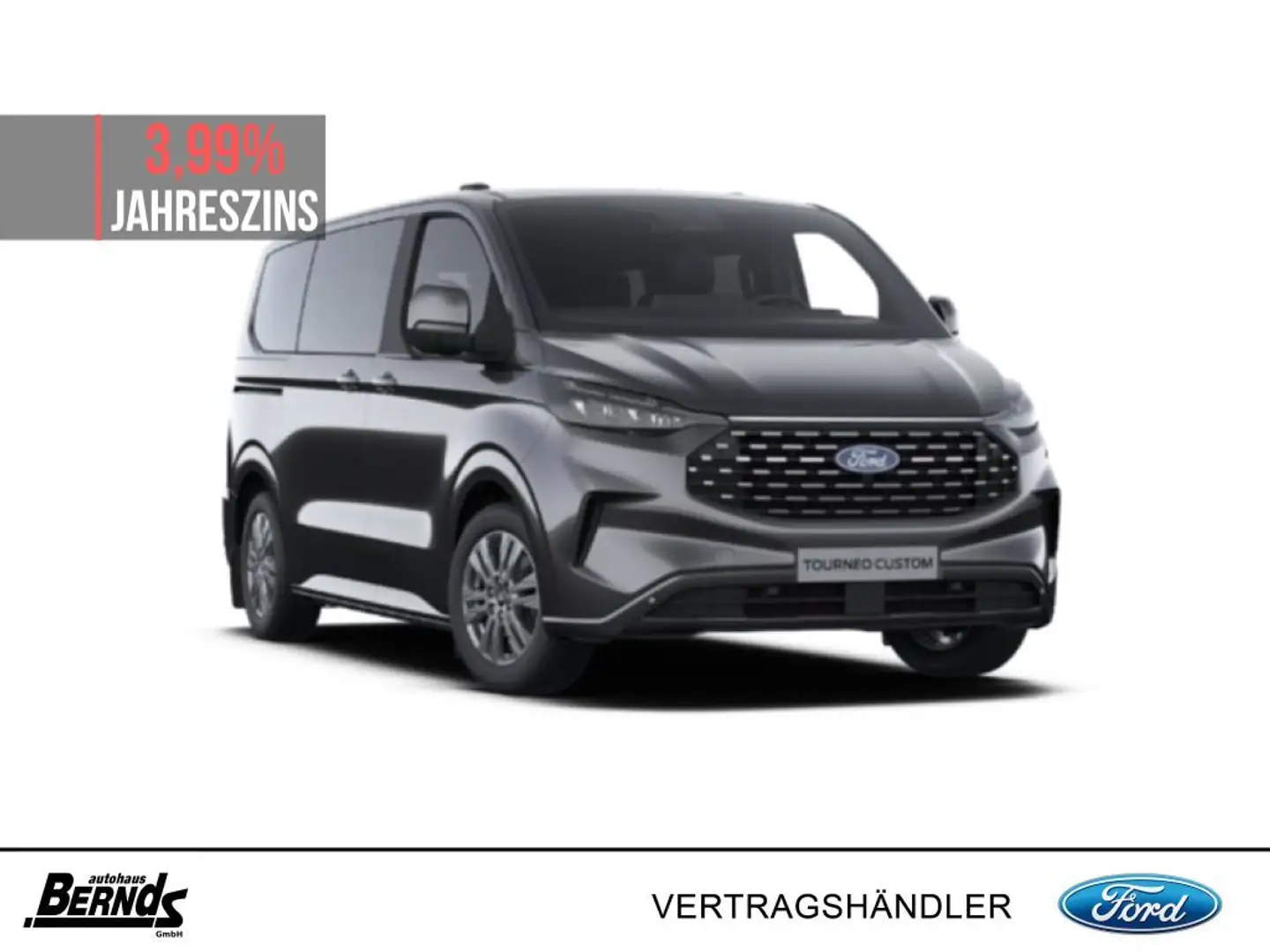 Ford Tourneo Custom 320 L1H1 Autm. Titanium Technologie-Paket B&O LED Gris - 1