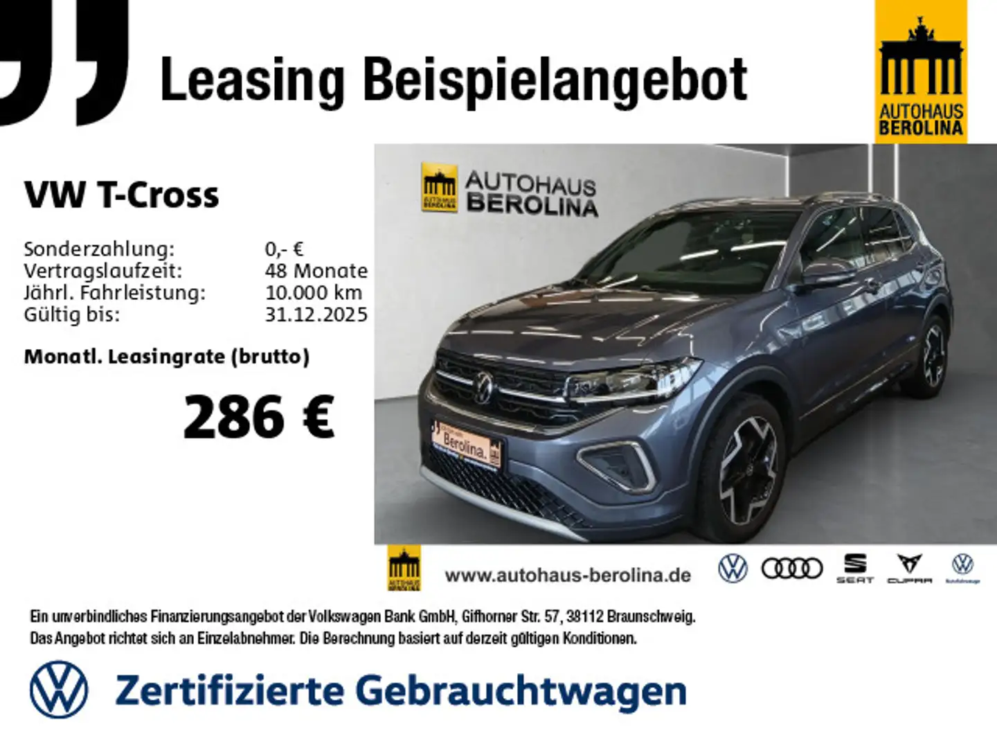 Volkswagen T-Cross 1.5 TSI R-Line DSG *AHK*ACC*R-CAM*SHZ* Grau - 1