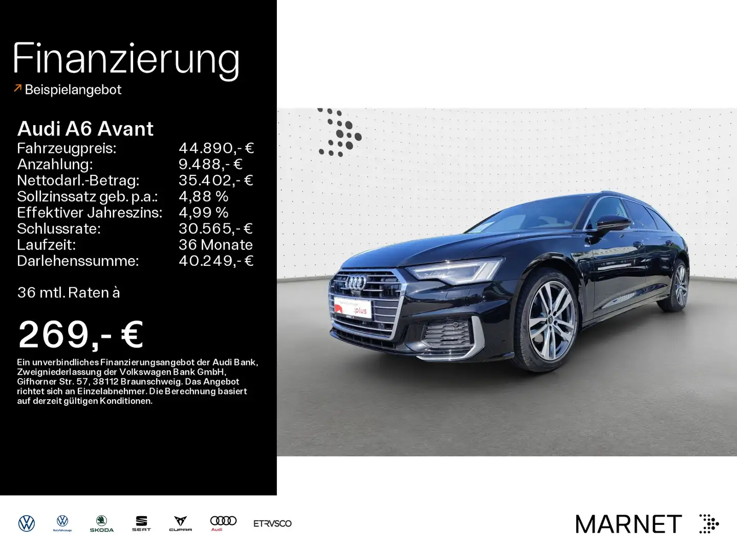 Audi A6 Sport 40 TDI S line*Navi*Matrix*Alu*PDC Noir - 1