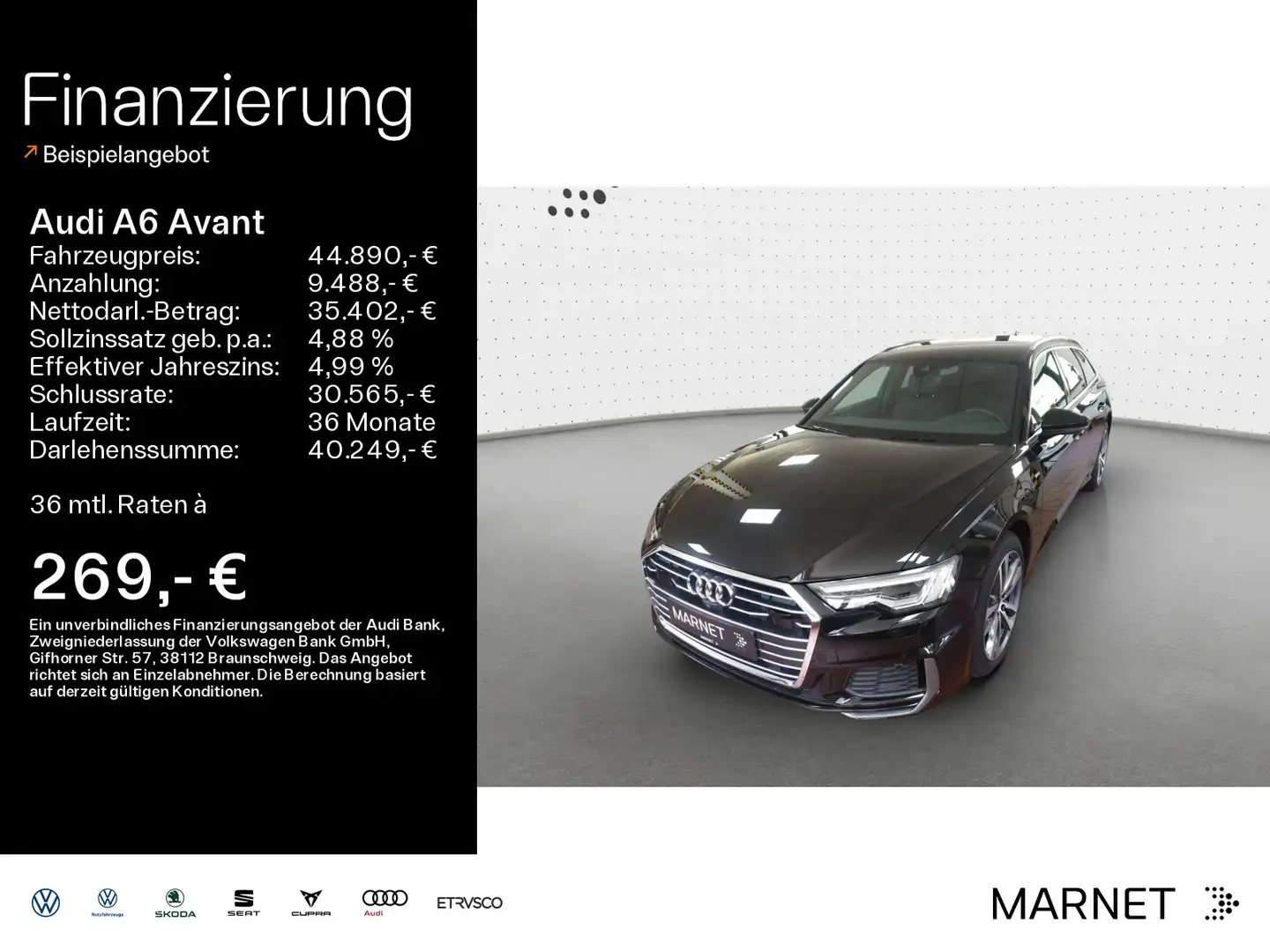 Audi A6 Sport 40 TDI S line*Navi*Matrix*Alu*PDC Noir - 1
