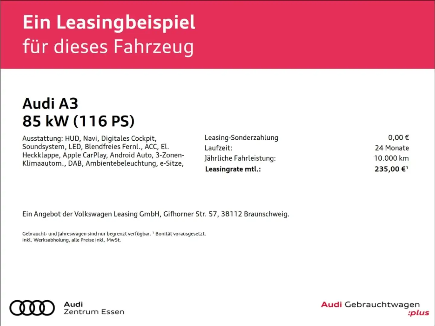 Audi A3 Sportback Advanced 30 TFSI 6-GANG LED NAV SHZ   RÜ Grau - 2
