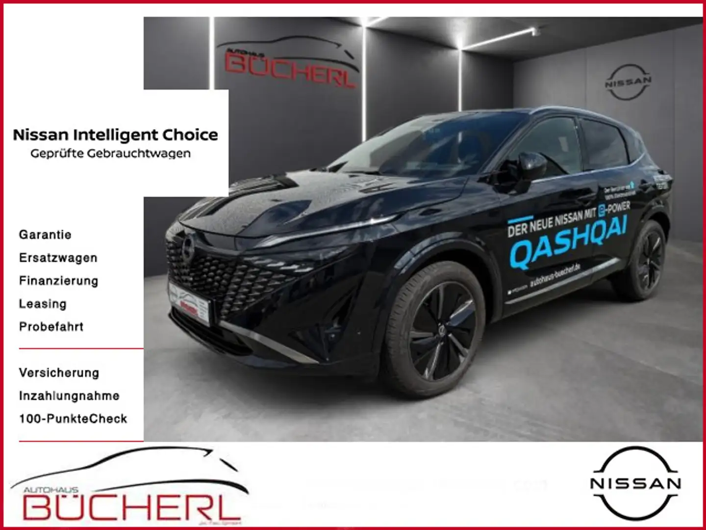 Nissan Qashqai Tekna e-Power, 360°-Kam, PANO, NAVI, SHZ Schwarz - 1