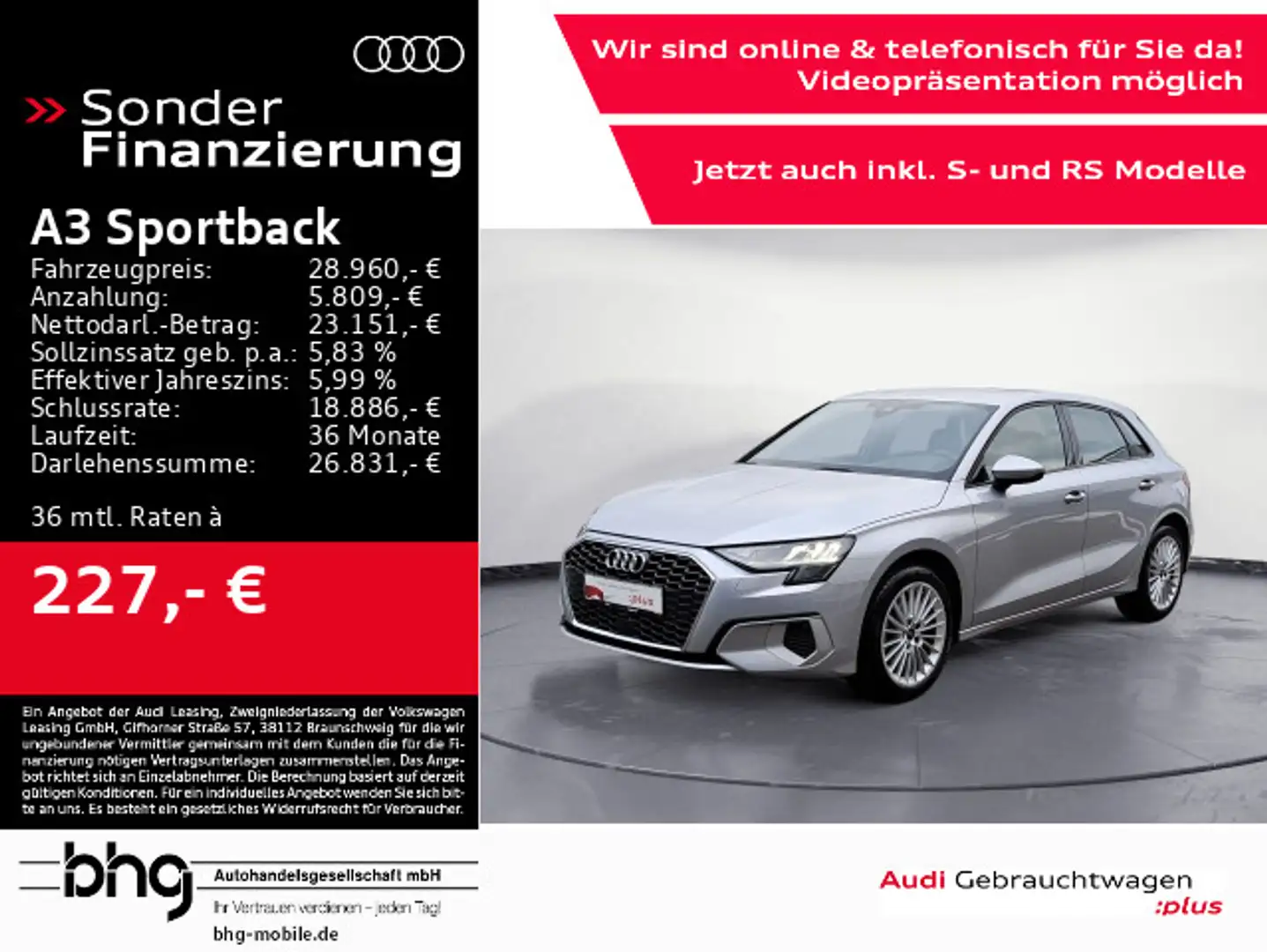 Audi A3 35TFSI advanced LED GRA MMi connect Silber - 1