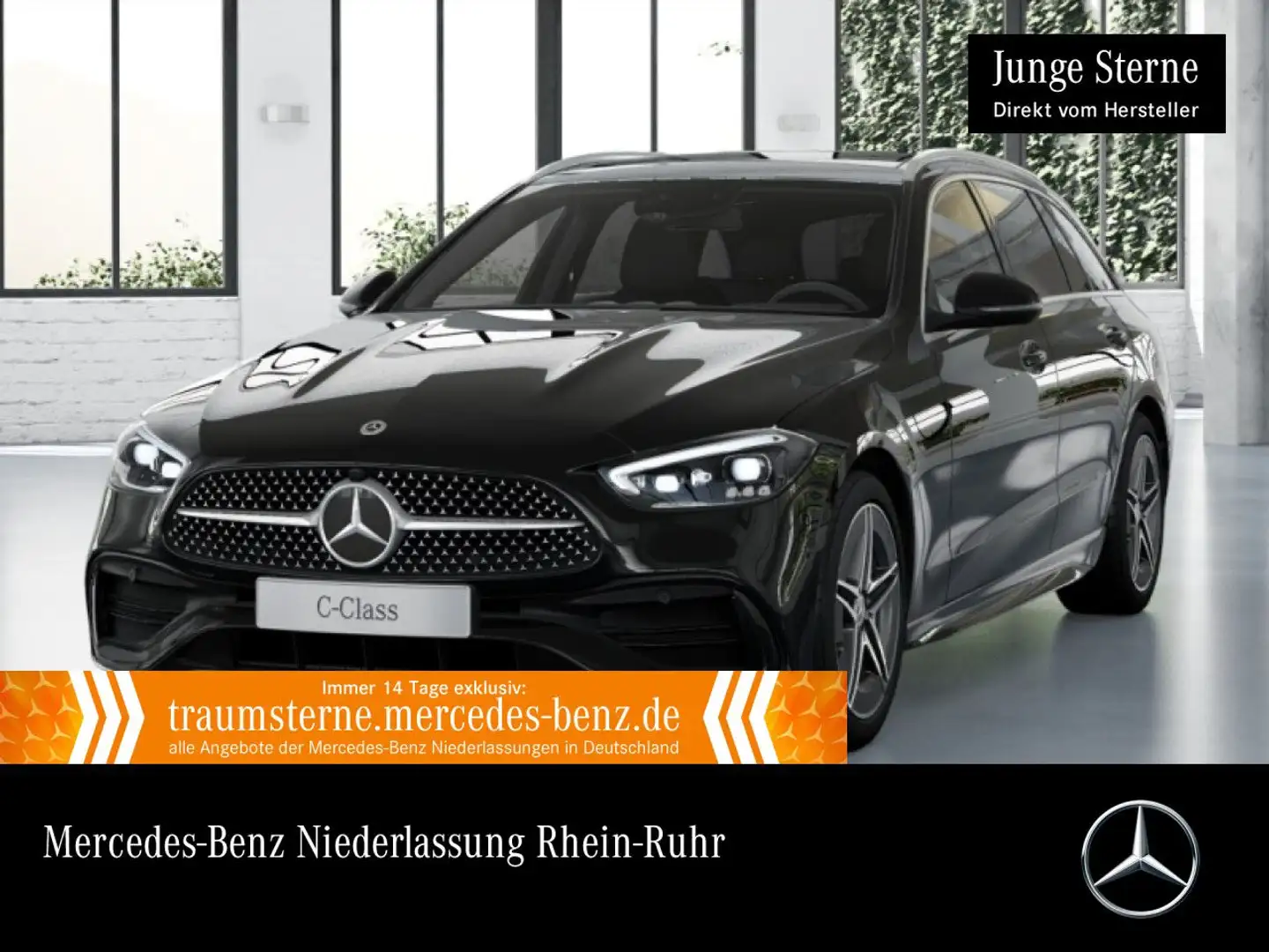 Mercedes-Benz C 220 d T AMG+PANO+KAMERA+KEYLESS+9G Noir - 1