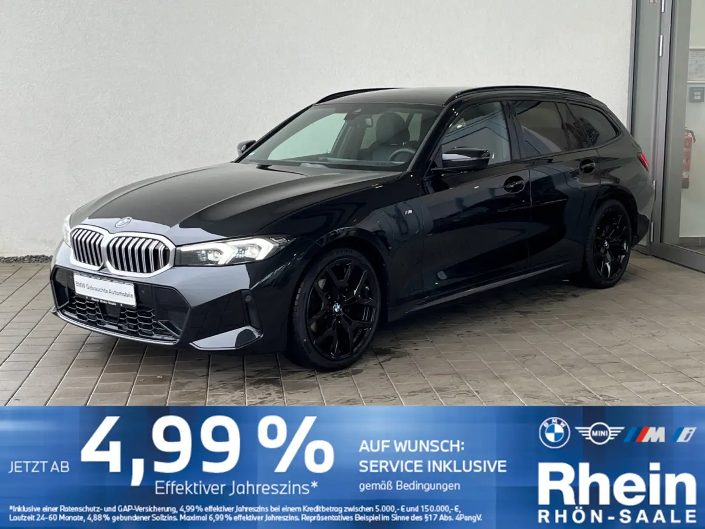 BMW 318 d Touring LCI II M Sportpaket AHK.Navi.ParkA Schwarz - 1