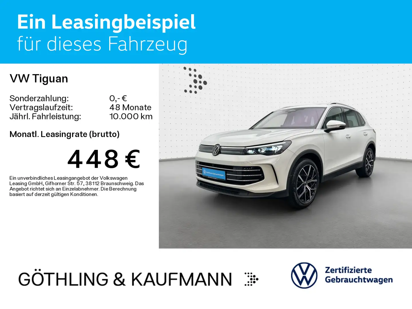Volkswagen Tiguan Elegance 4M*NAVI*PANO*STDHZG*LEDER*AHK*36 Weiß - 2