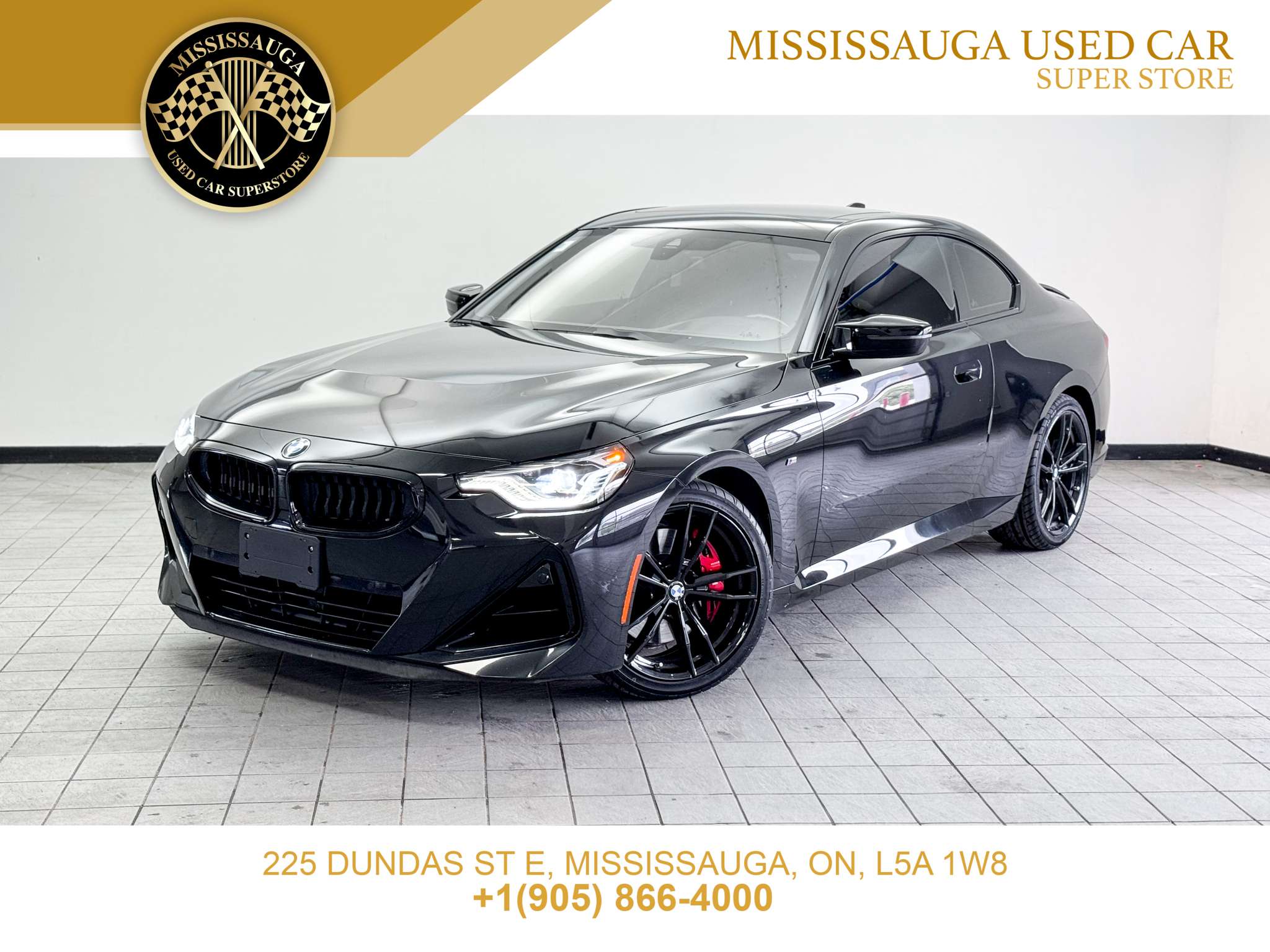 Black 2022 BMW 2 Series Coupe All-Wheel Drive Automatic