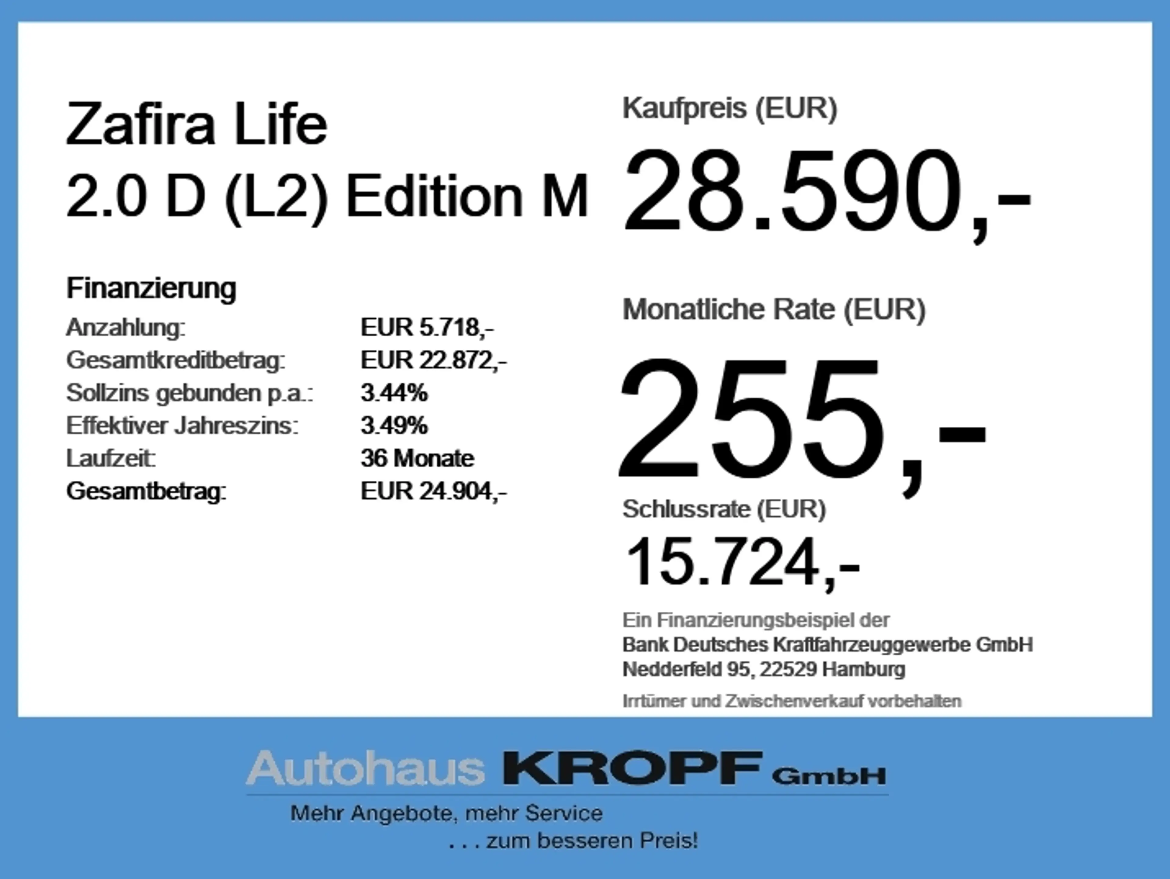 Opel Zafira Life 2.0 D (L2) Edition M ACC+AHK+Navi+LM — photo 6