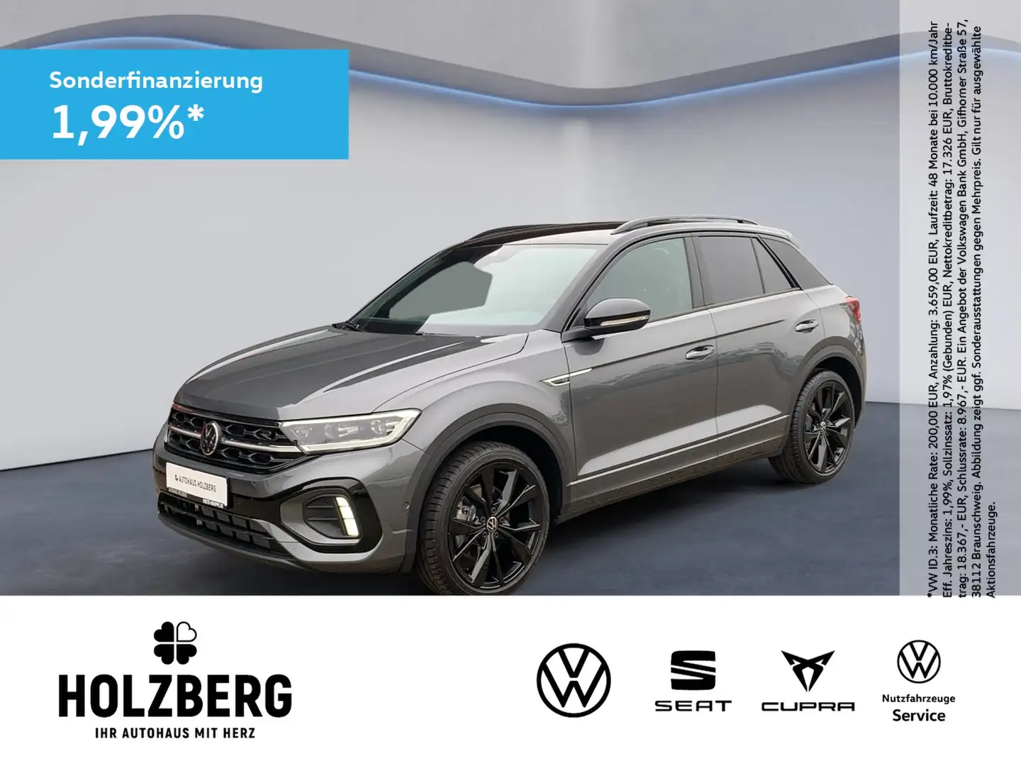 Volkswagen T-Roc 2.0 TSI DSG 4Motion R-Line AHK+STHZG+19" Schwarz - 1